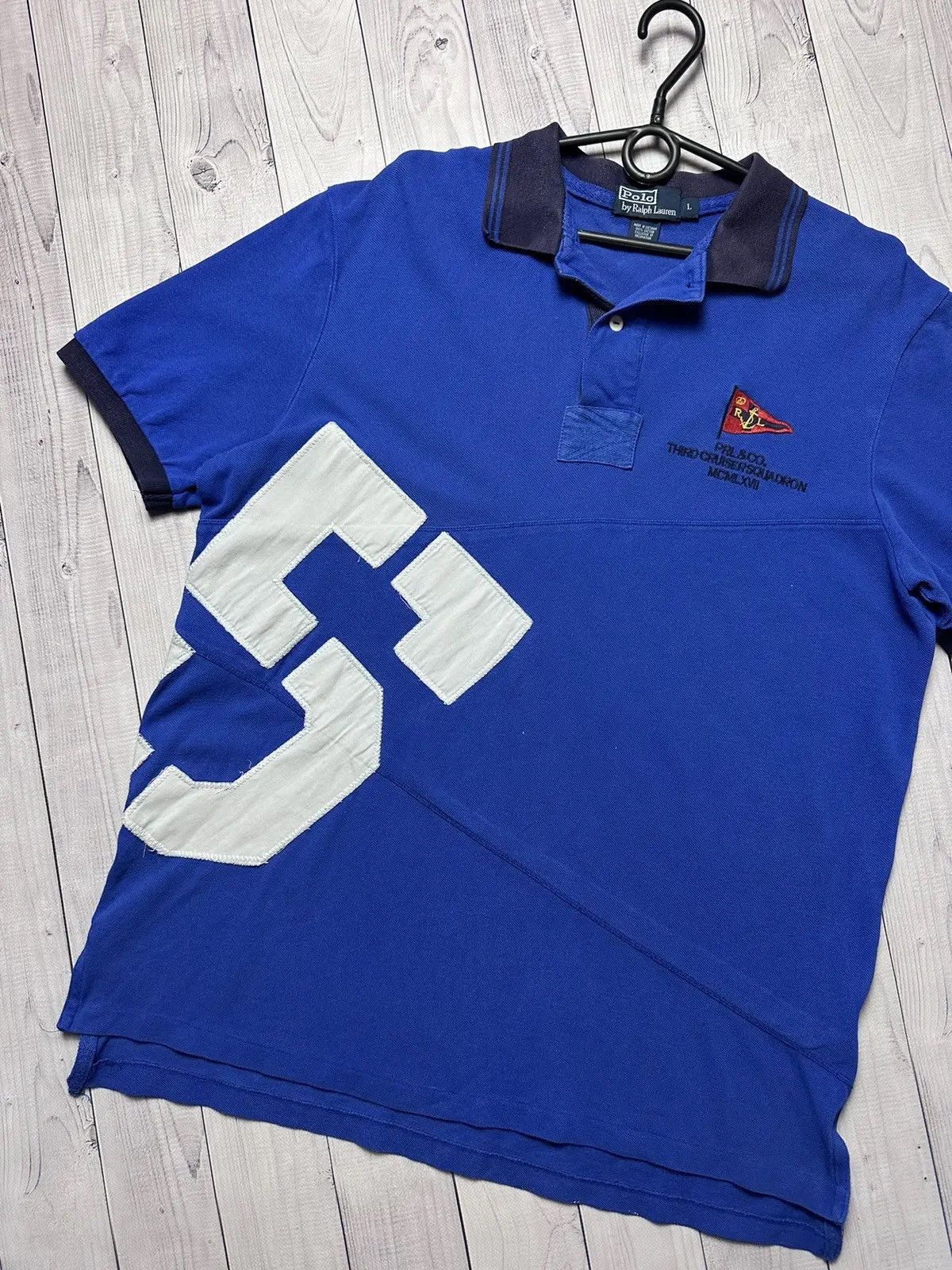 Polo Ralph Lauren Vintage Polo Ralph Lauren shirt L big logo number 5 Size US L / EU 52-54 / 3 - 2 Thumbnail