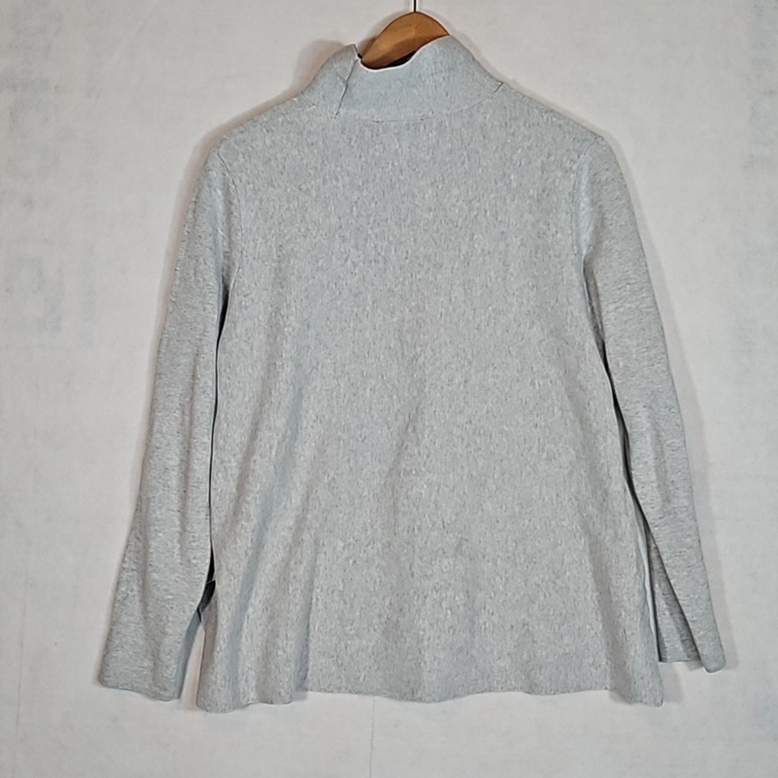 Cos COS Grey Mock Neck Cotton Sweater Size S / US 4 / IT 40 - 8 Thumbnail