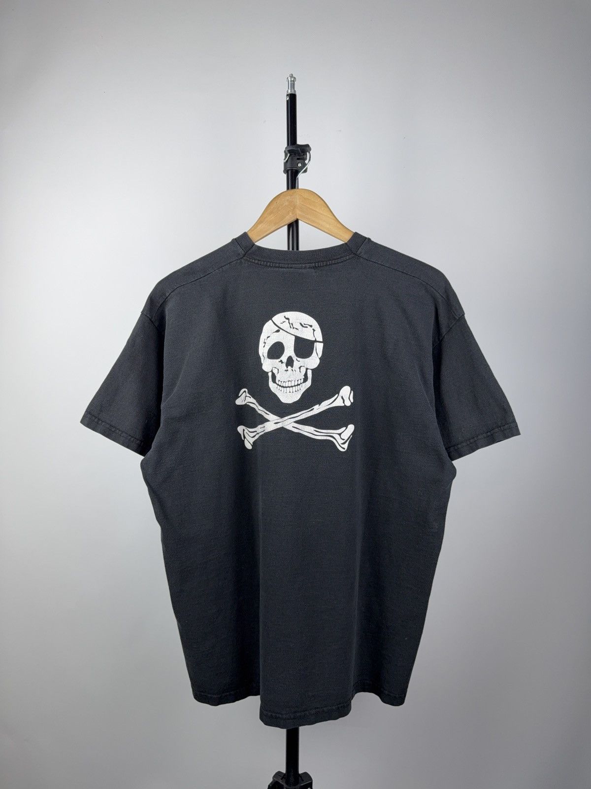 Japanese Brand × Vintage ☠️ Vintage 90s I Love Pirates Skull double sided Tee T shirt Size US M / EU 48-50 / 2 - 4 Thumbnail