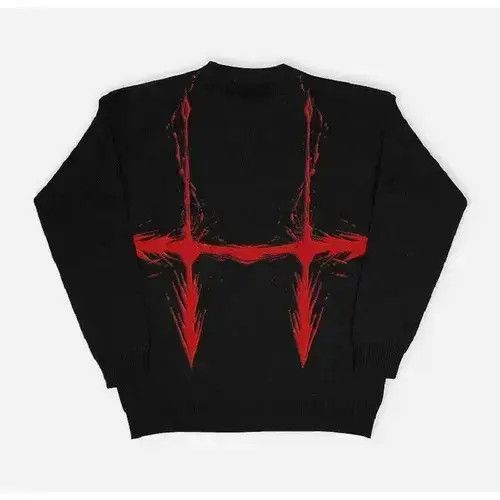Japanese Brand × Vintage Hip-hop Street Gothic Wool Retro Pullover Fashion Size US M / EU 48-50 / 2 - 2 Thumbnail