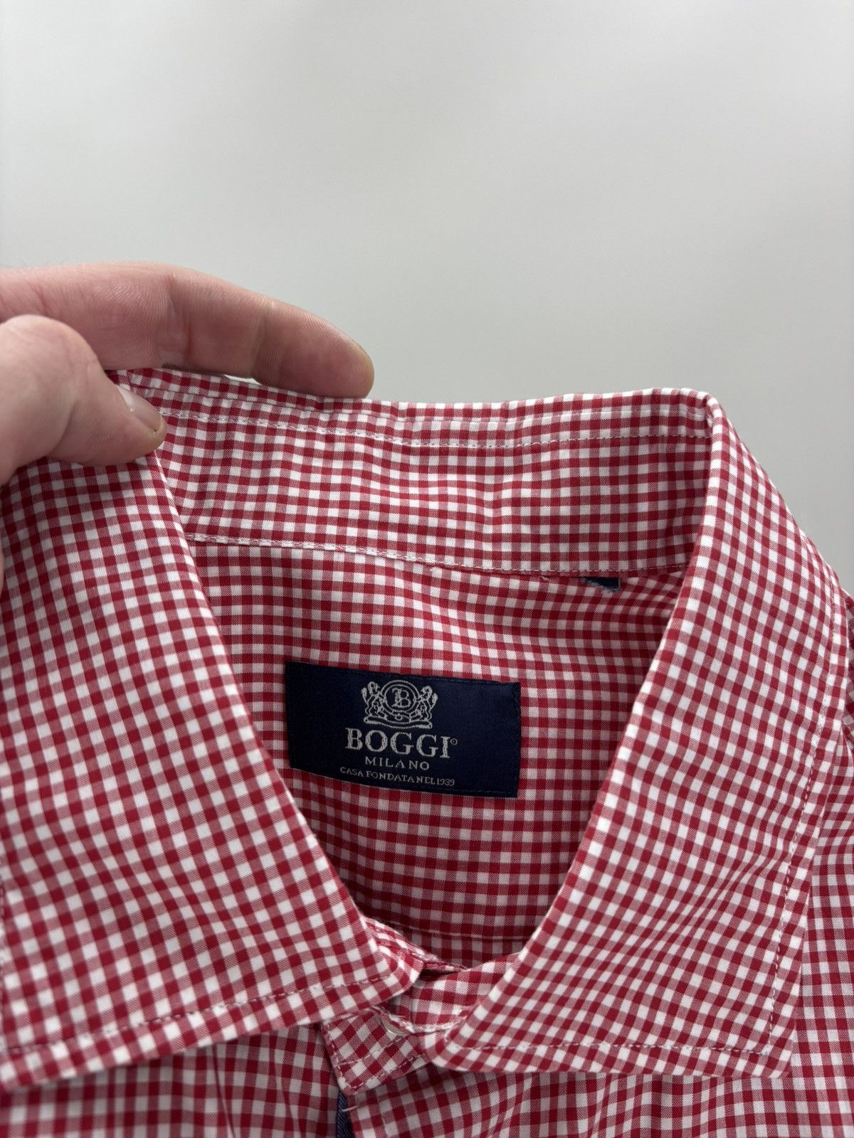 Boggi Mens shirt Boggi Milano Size M/L Color Red Size US M / EU 48-50 / 2 - 10 Thumbnail