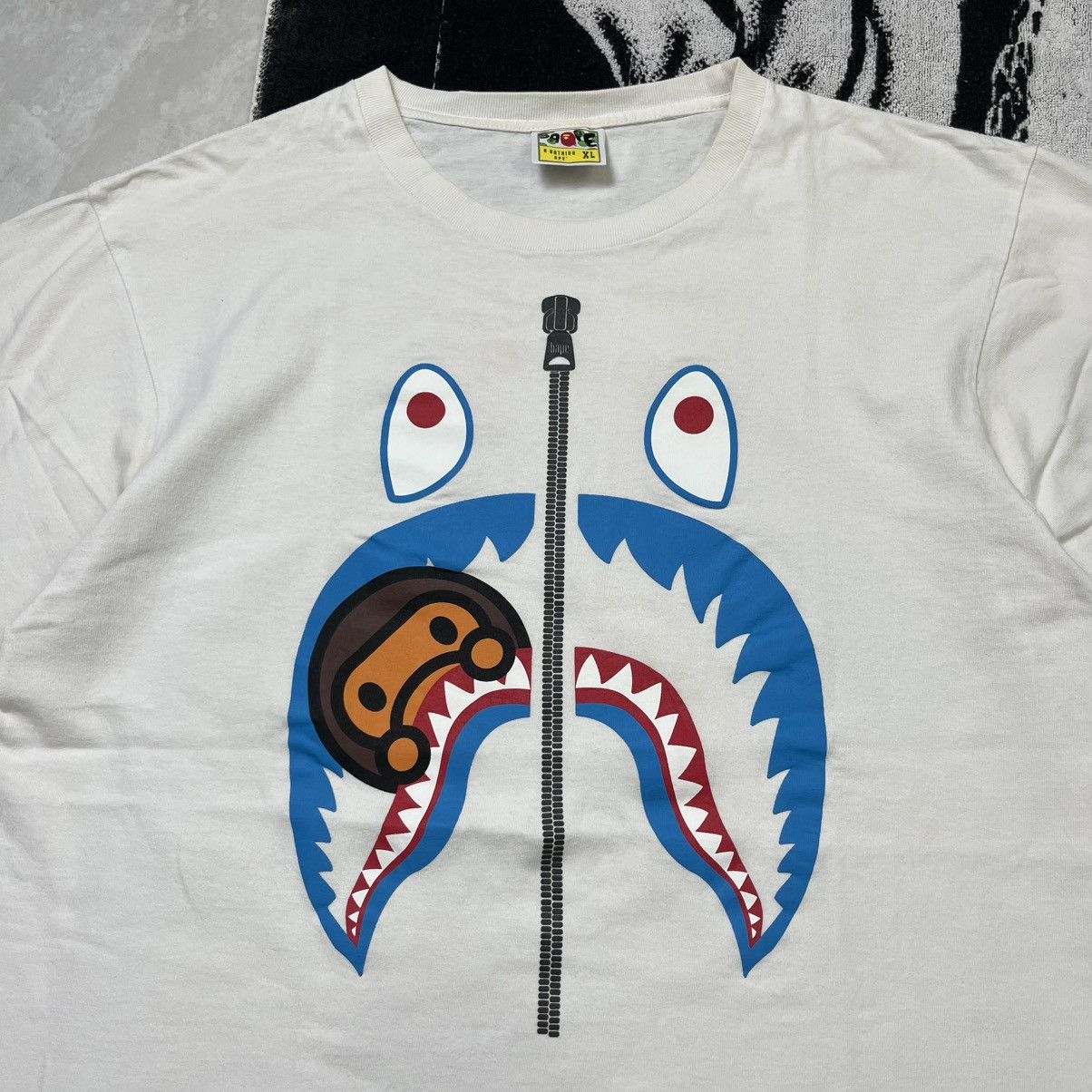 Bape Bape Baby milo shark tshirt Size US XL / EU 56 / 4 - 4 Thumbnail
