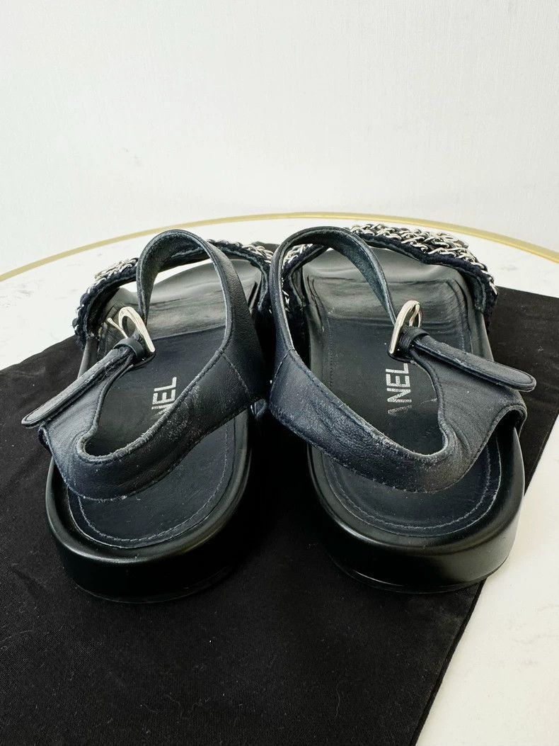 Chanel Chanel Chain Sandals Size 36 Authentic -2505 Size US 6 / IT 36 - 4 Thumbnail