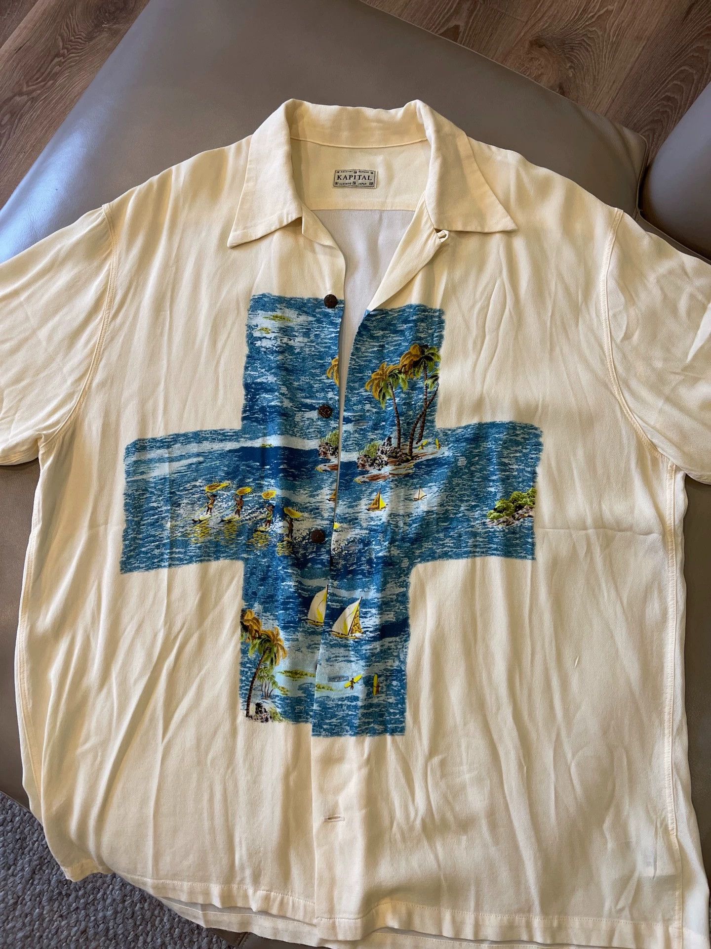Kapital Kapital Hawaiian Shirt Beach Palm Large Frame Cross Size 5 Size US XXL / EU 58 / 5 - 1 Thumbnail
