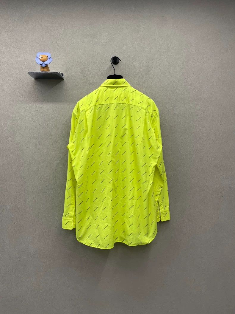 Balenciaga size 38 Neon Yellow Long Sleeve Shirt