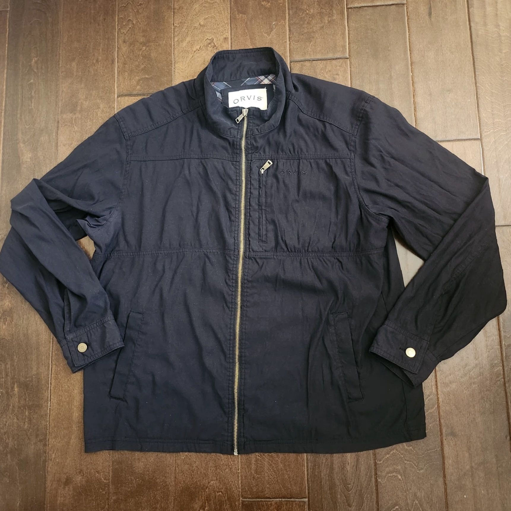 Orvis Orvis Mens Large Black Full Zip Lightweight Jacket Nylon Outdoor Casual Jacket Size US L / EU 52-54 / 3 - 2 Thumbnail