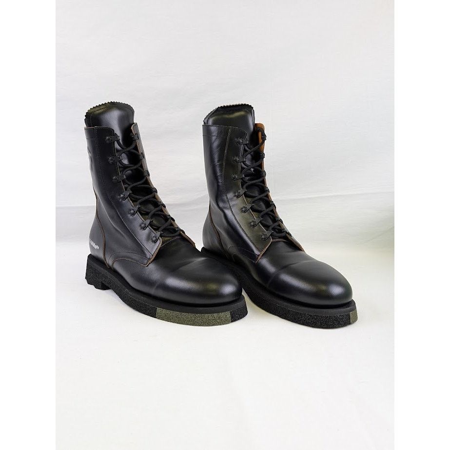 Off-White o1rshd1 Leather Sponge Boots in Black Size US 12 / EU 45 - 5 Thumbnail