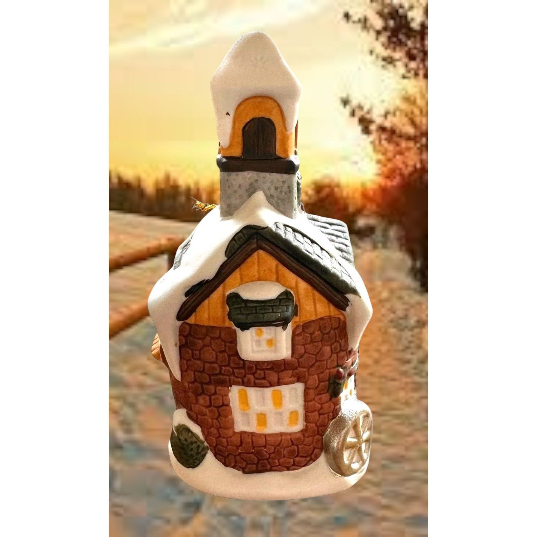 Vintage Vintage Gift Collection Hand Painted Porcelain House Dinner Size ONE SIZE - 7 Thumbnail
