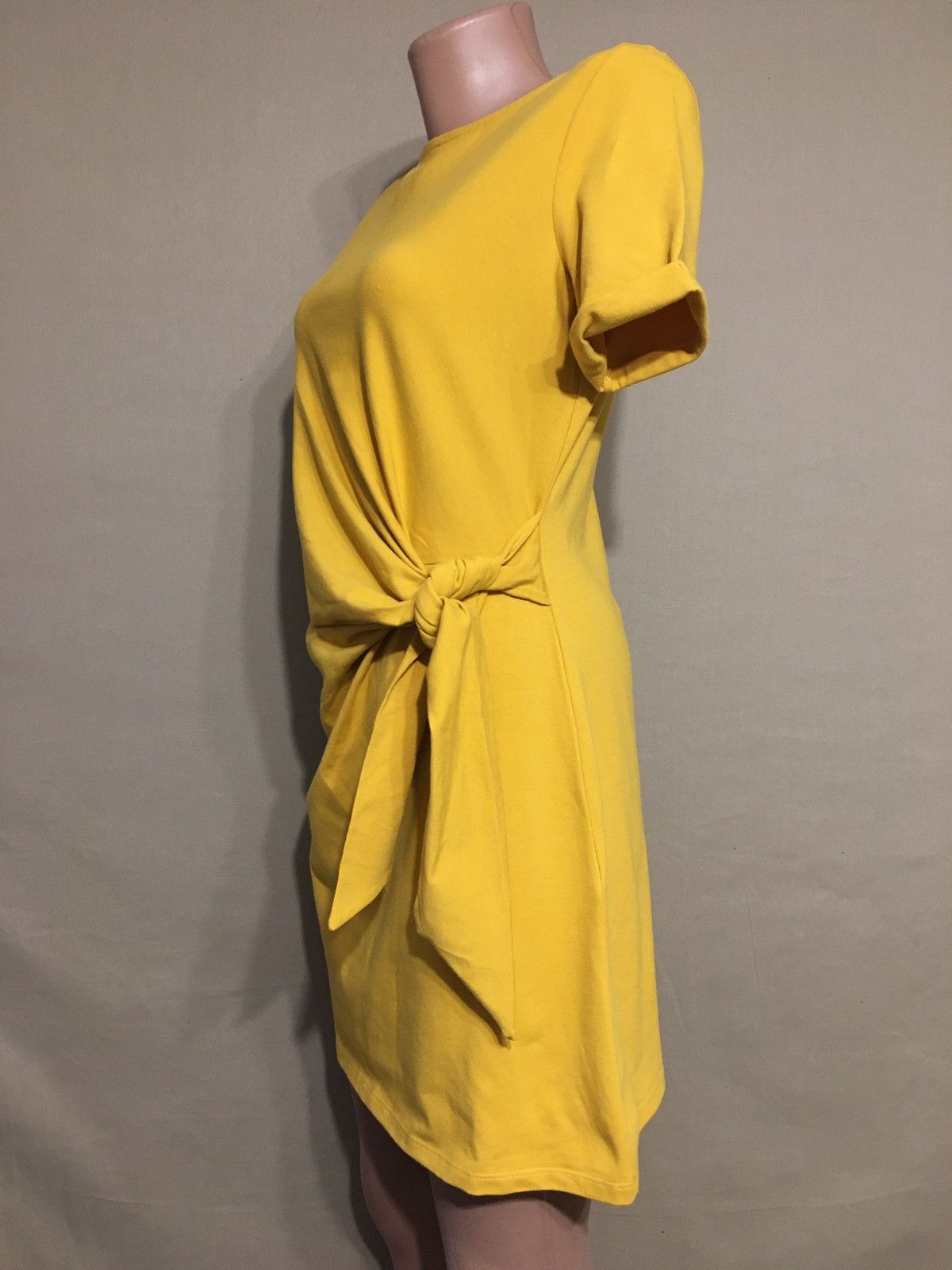 Sezane SEZANE Pippa Yellow Cotton Short Dress Size XS Size XS / US 0-2 / IT 36-38 - 5 Thumbnail