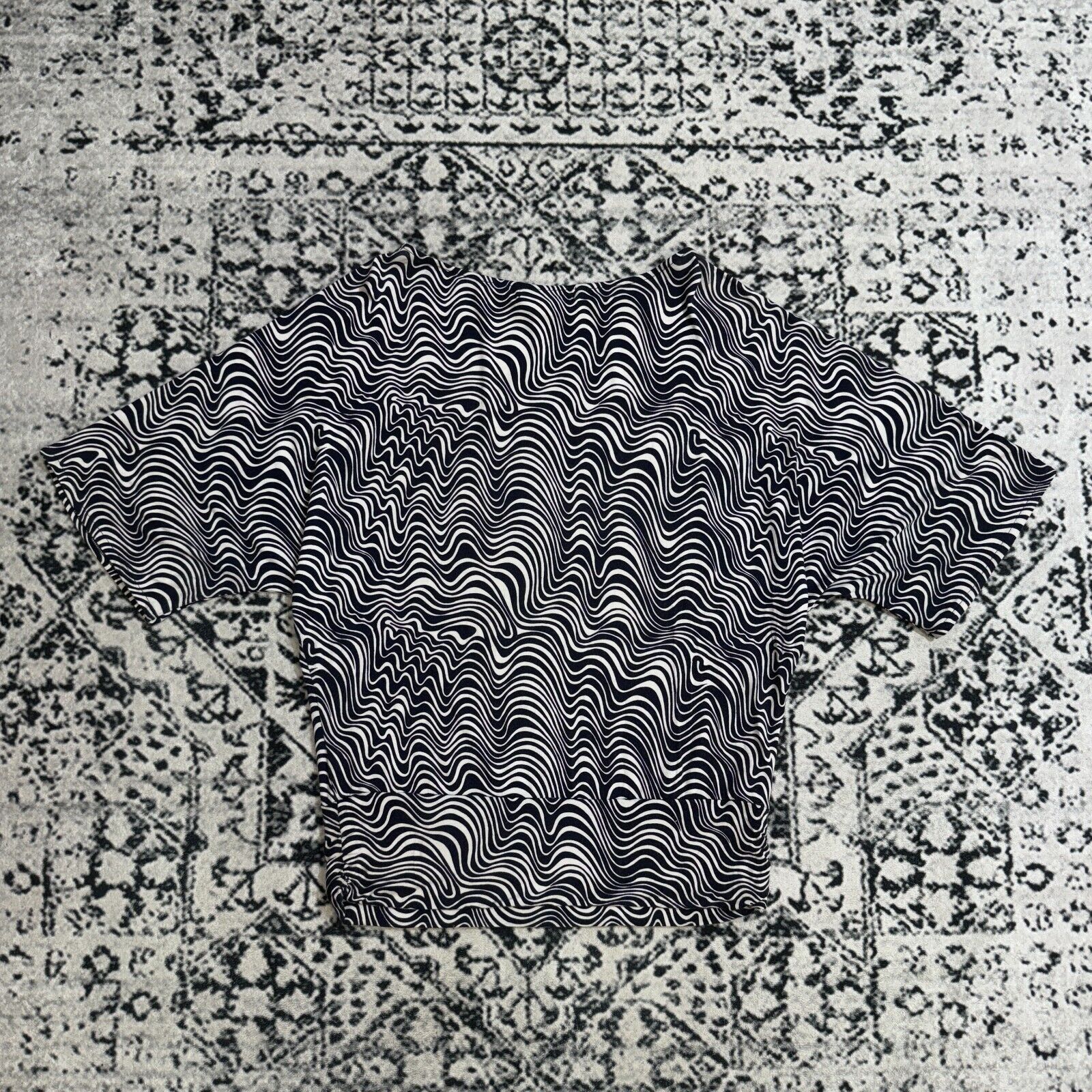 Michael Kors × Vintage Vintage 90s Michael Kors Black White Rayon Blouse Top Size M Size US M / EU 48-50 / 2 - 14 Thumbnail