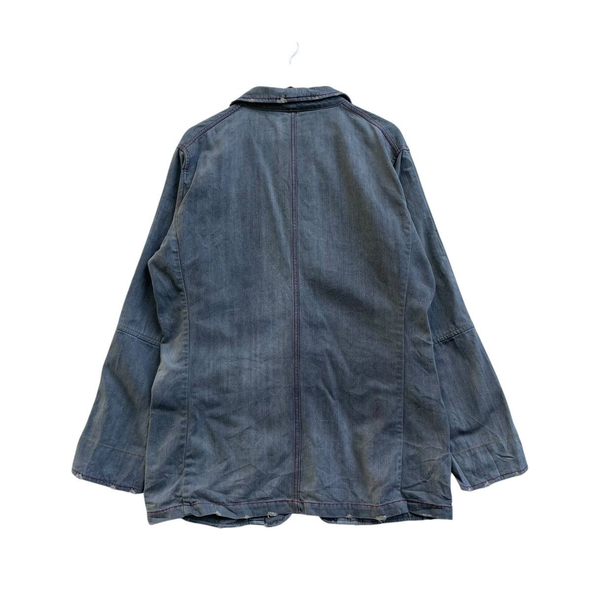 45rpm × Blue Blue Japan Japanese Brand Distressed Workwear Jacket Size US M / EU 48-50 / 2 - 2 Thumbnail