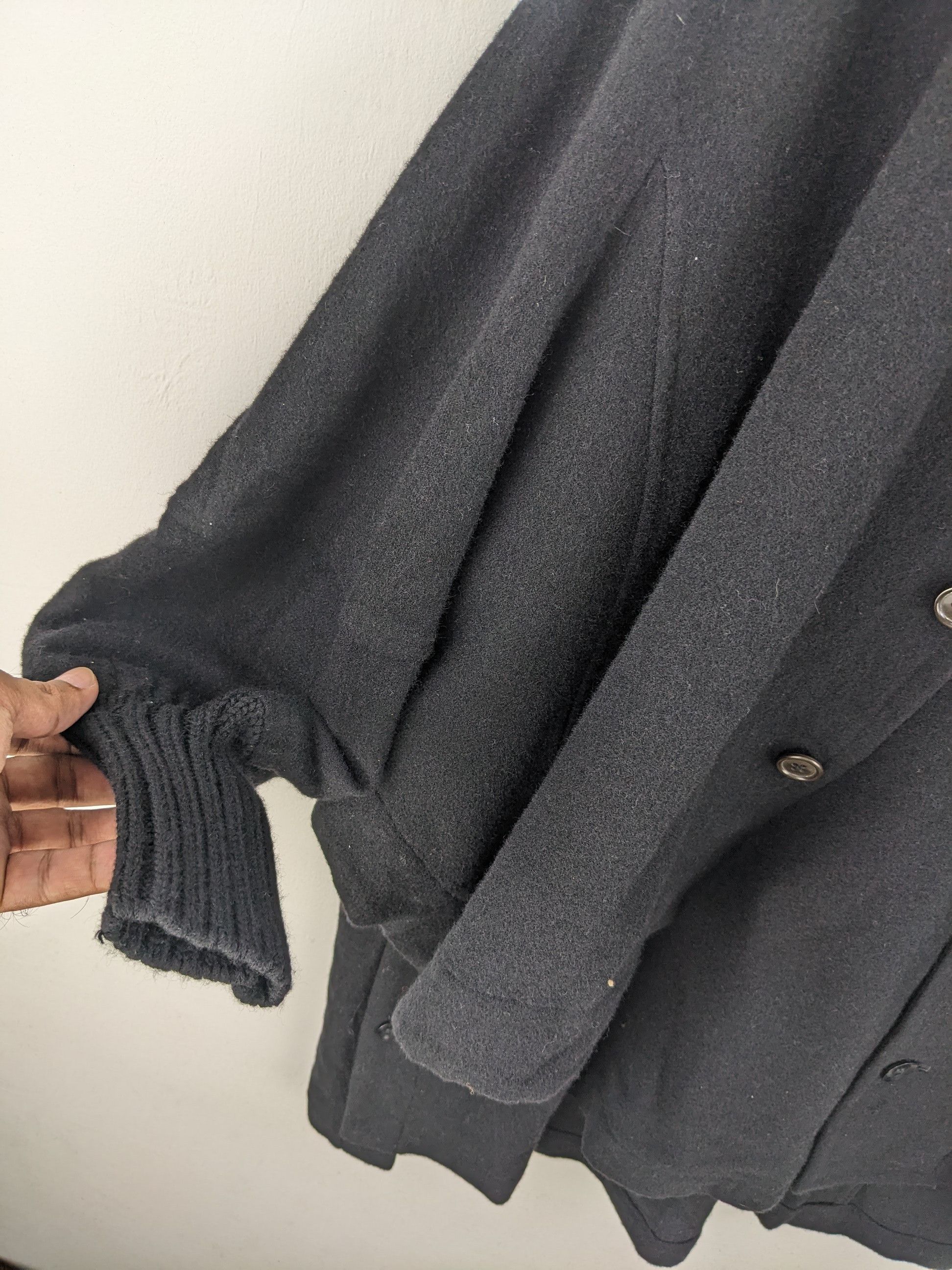 Japanese Brand × Y's × Yohji Yamamoto Vintage Yohji Yamamoto Noir Double Layer Wool Coat Size US M / EU 48-50 / 2 - 8 Thumbnail
