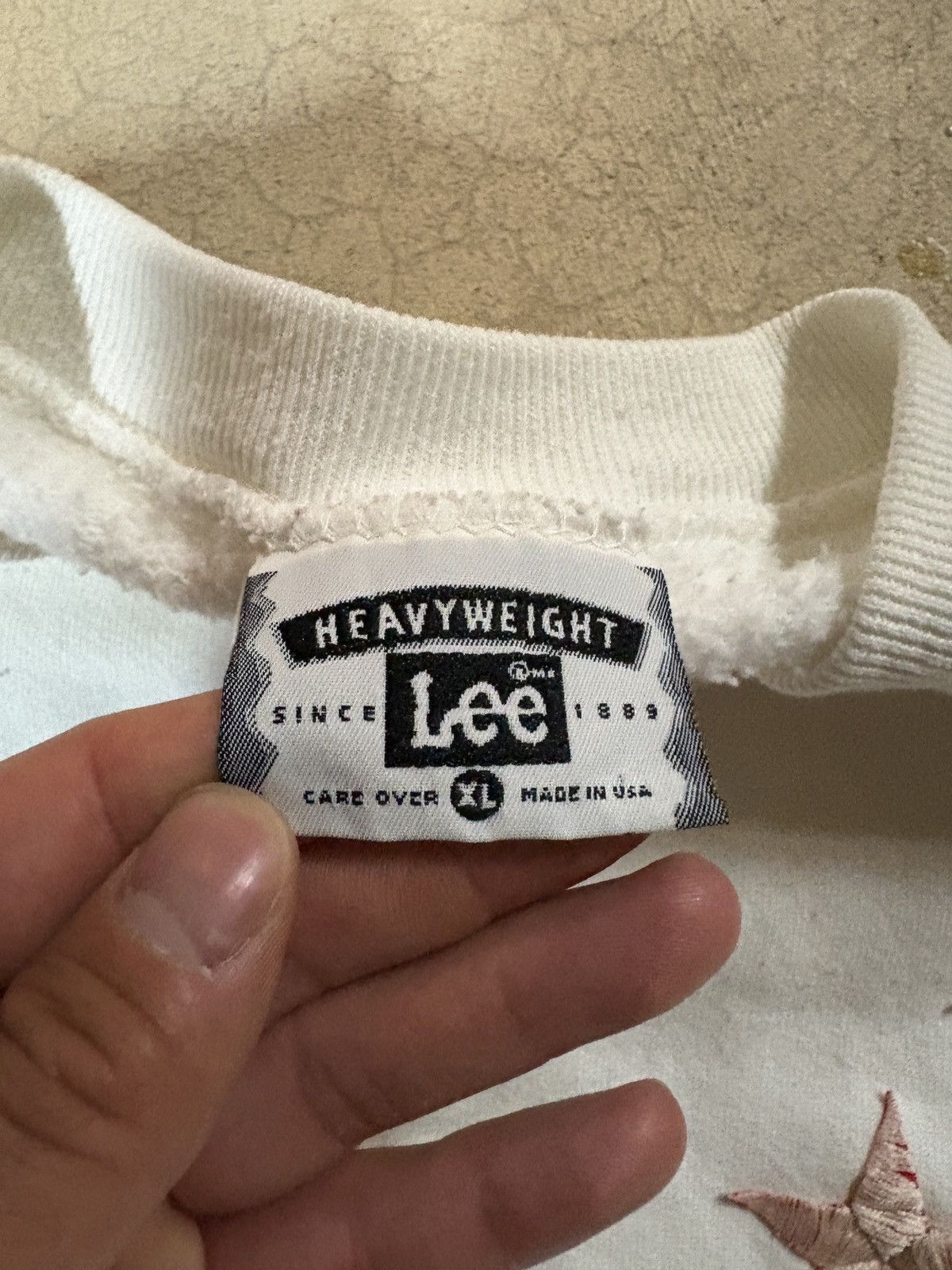 Lee Vintage 90s Lee San Francisco Star Crewneck Sweatshirt White Size US XL / EU 56 / 4 - 5 Thumbnail