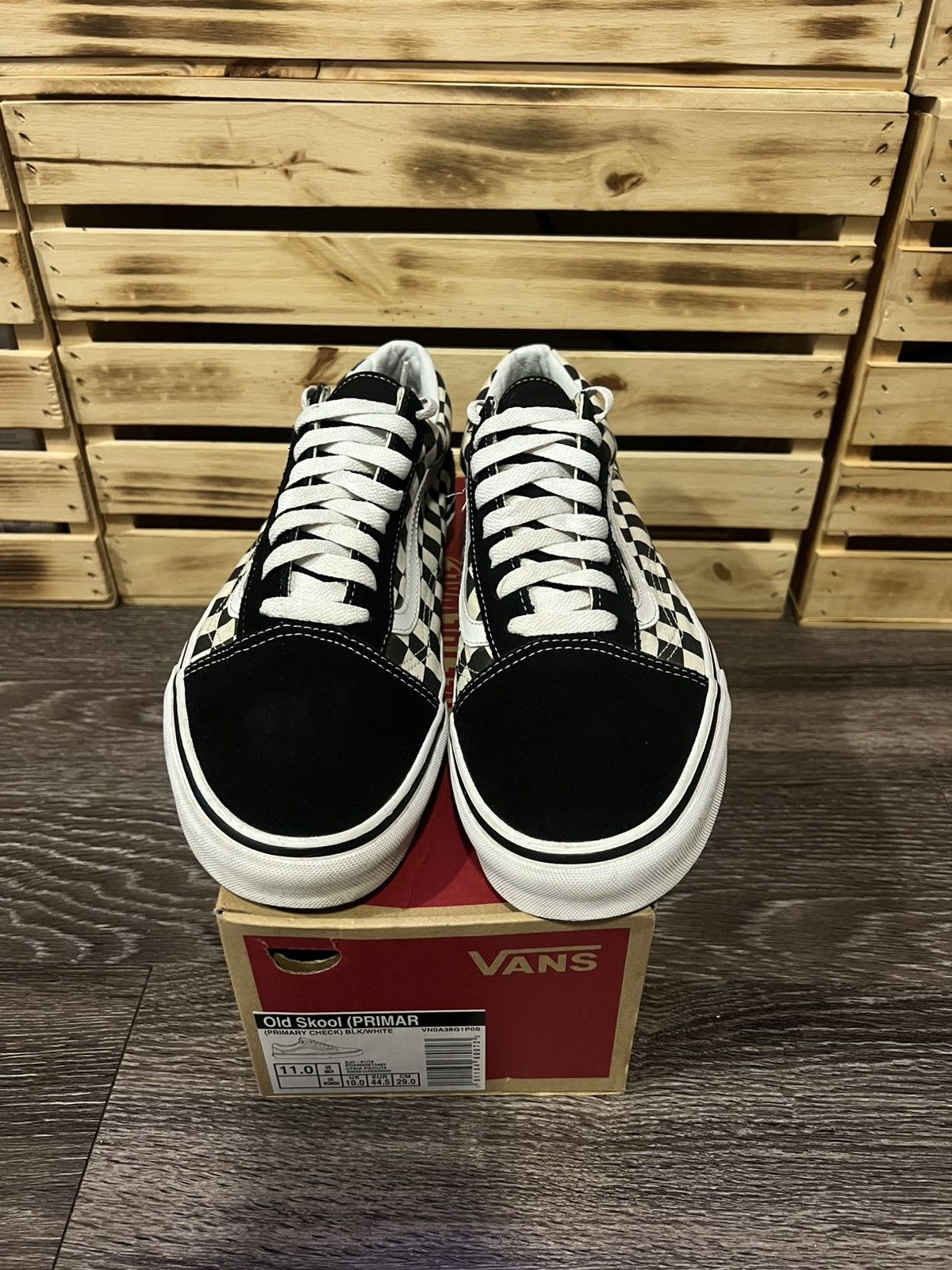 Vans Vans Old Skool Black Checkered Print Sneakers Size 11 Size US 11 / EU 44 - 3 Thumbnail