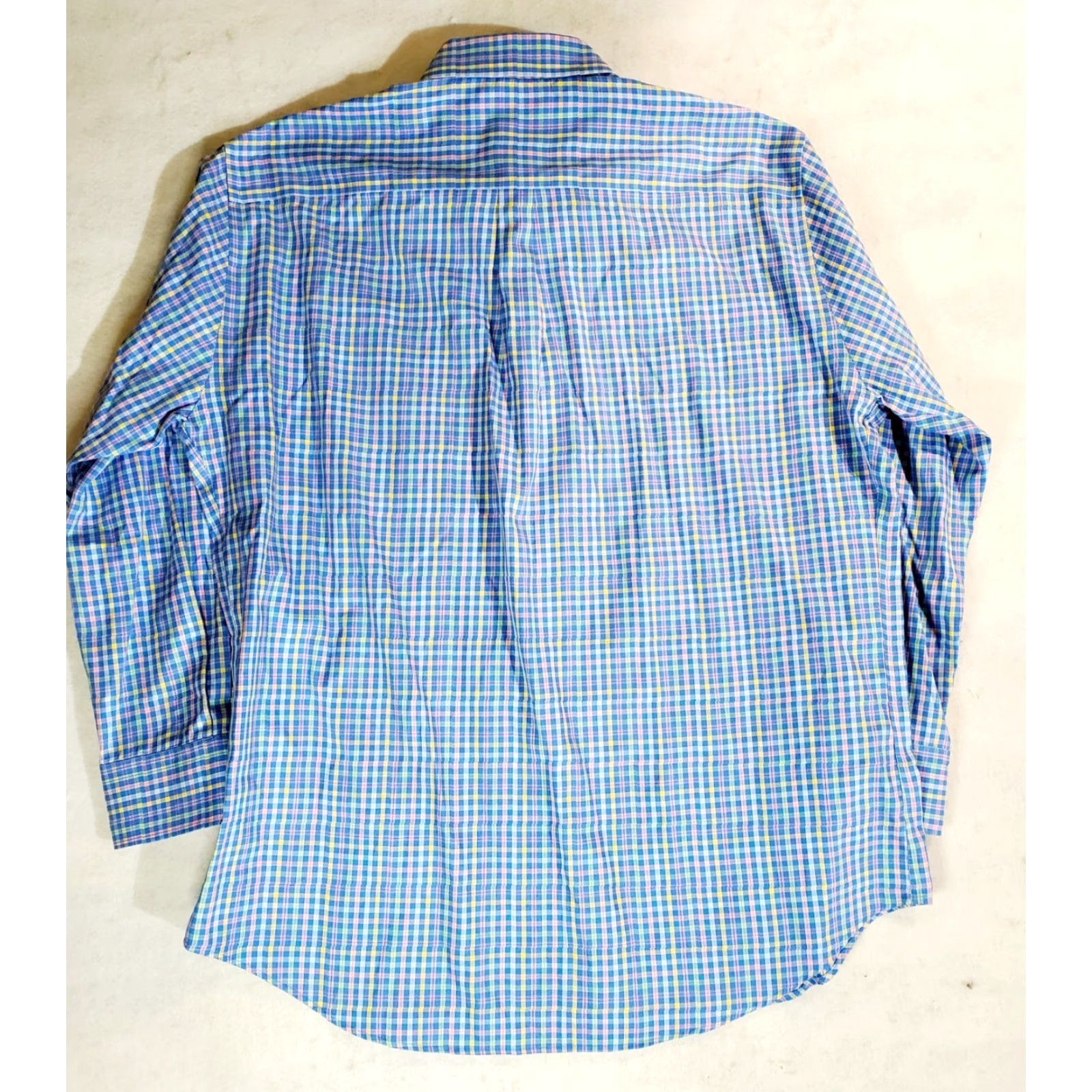 Peter Millar Peter Millar Signature Mens XL Long Sleeve Button-up Shirt Plaid 100% Cotton Size US XL / EU 56 / 4 - 6 Thumbnail