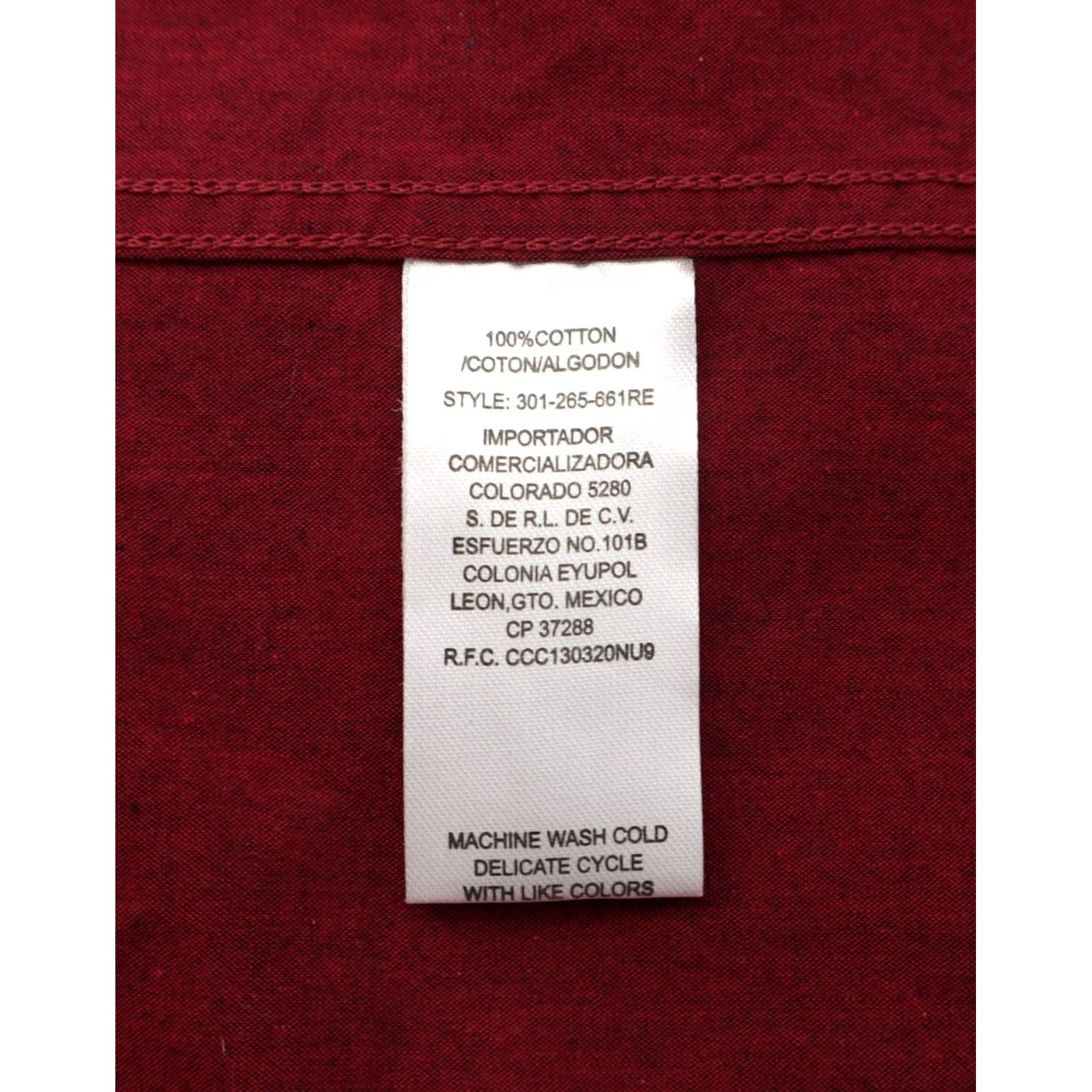 Roper Roper Men's Long Sleeve Button-Up Solid Red Western Shirt Sz 3XL Size US XXL / EU 58 / 5 - 6 Thumbnail