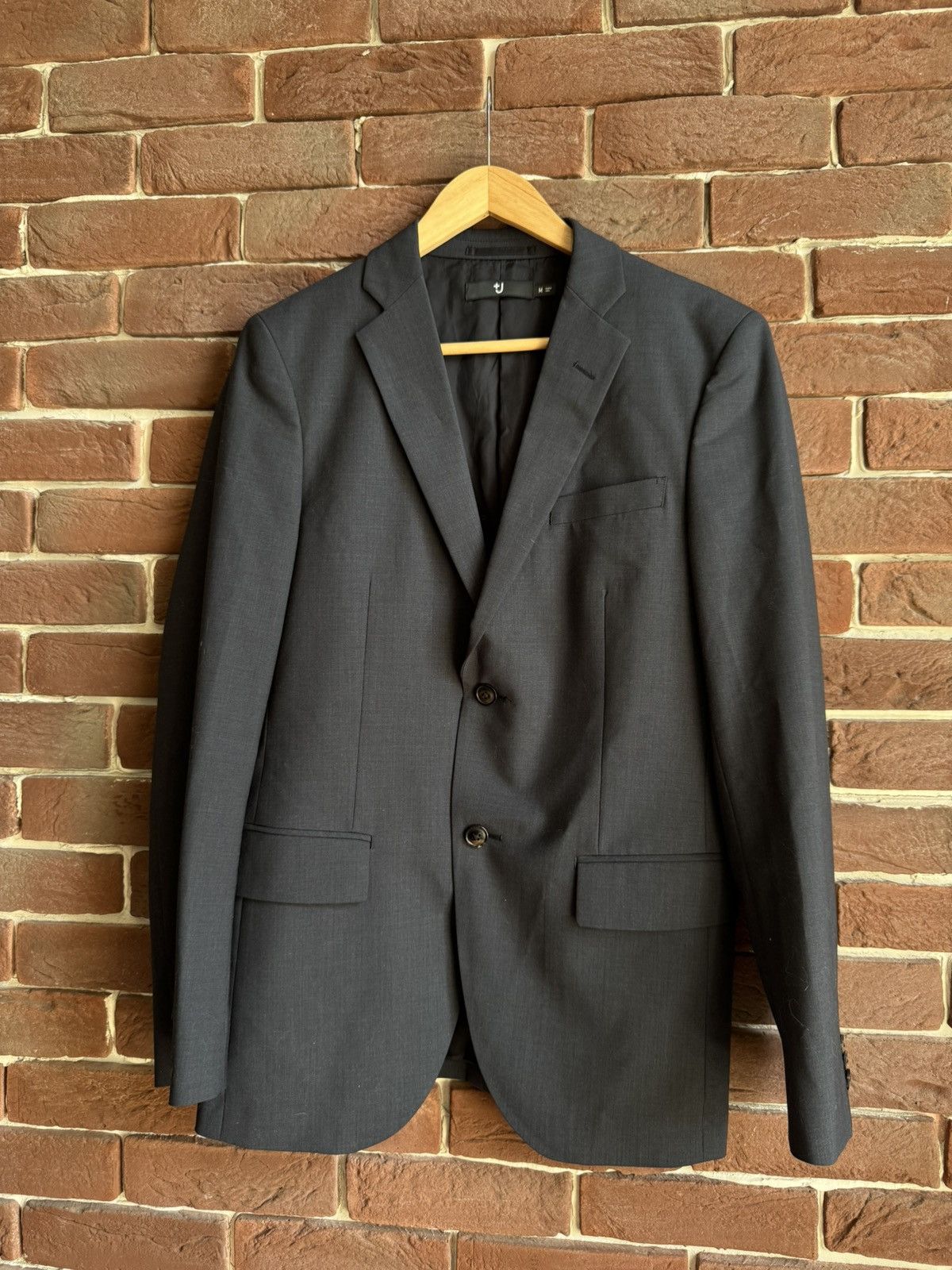 J+ Uniqlo Jil Sander Light Blazer Casual Jacket Rare M Black