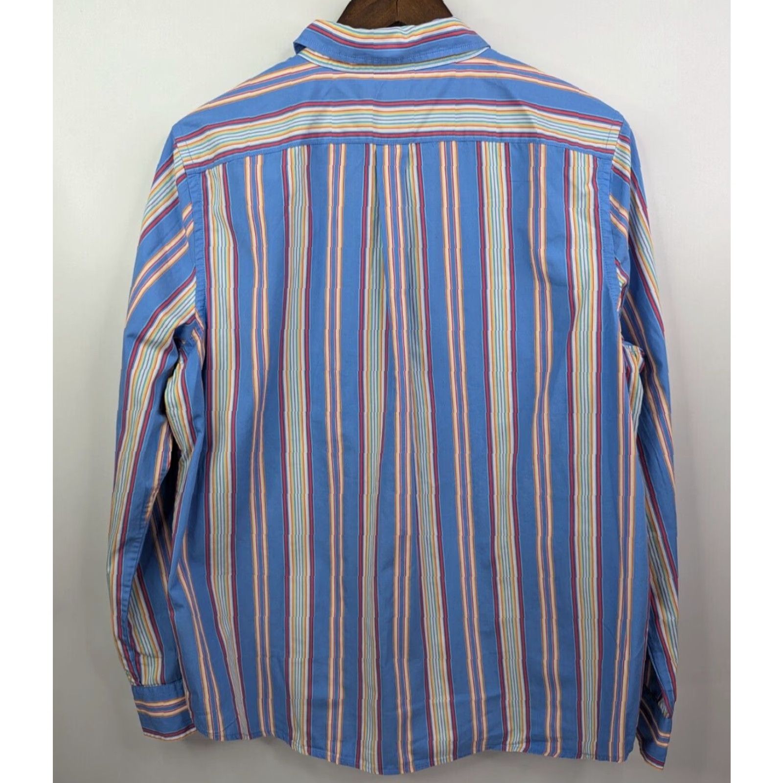 Ralph Lauren Lauren Ralph Lauren Womens Shirt Long Sleeve Button Blue Colorful Stripe 16 Regular Knit 100% Cotton Button-Up Casual All Seasons Womens Size XXL / US 16-18 / IT 52-54 - 3 Thumbnail