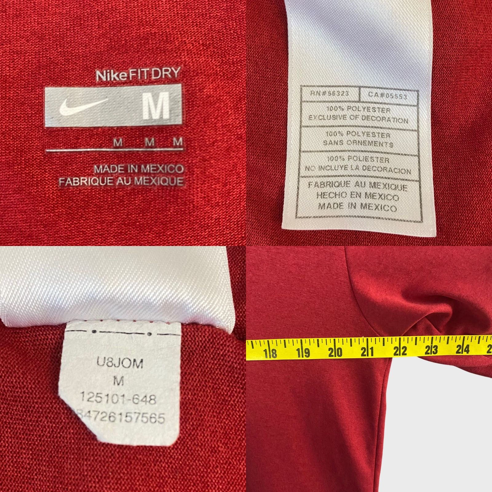 Nike VINTAGE Nike EmbrodiRed Swoosh FITDRY T Shirt Mens Medium Red Stretch Athletic Shirt Size US M / EU 48-50 / 2 - 8 Thumbnail