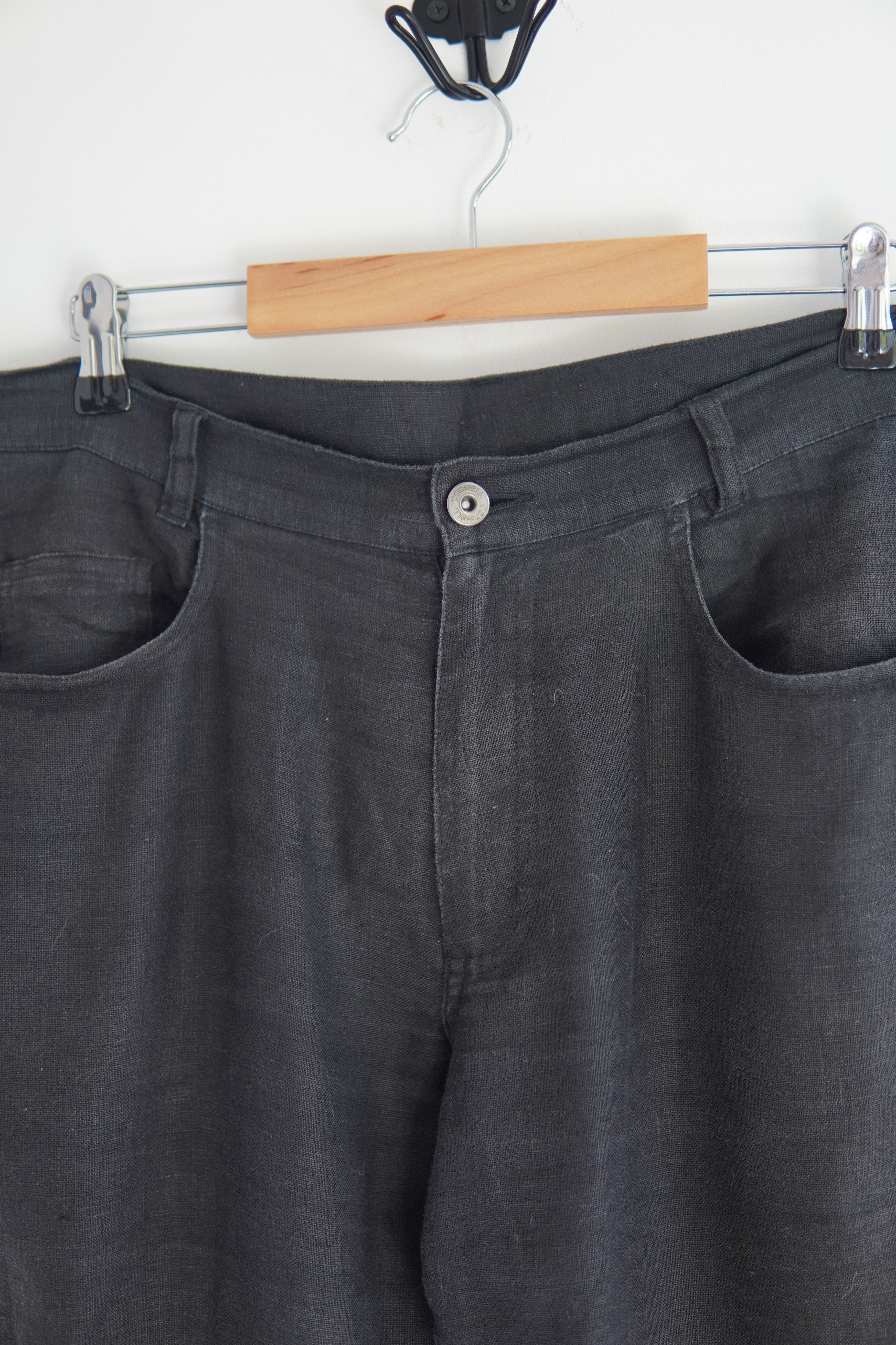 Japanese Brand Vintage Conwell Linen Avant-Garde Black Pants Size US 32 / EU 48 - 5 Thumbnail