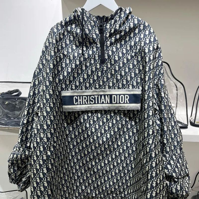 Dior Women's Hooded Rain Jacket in Blue 0089