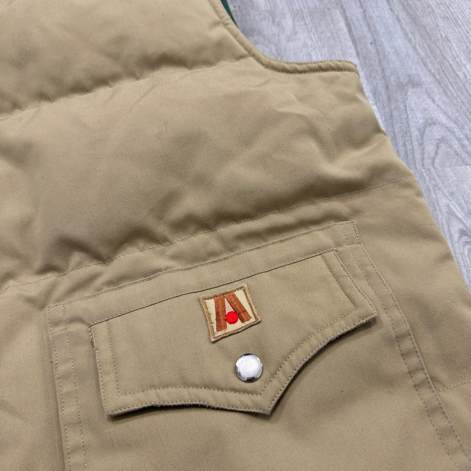 Vintage Vintage Academy Broadway Goose Down Vest Men's XL Tan 1980s Size US XL / EU 56 / 4 - 4 Thumbnail
