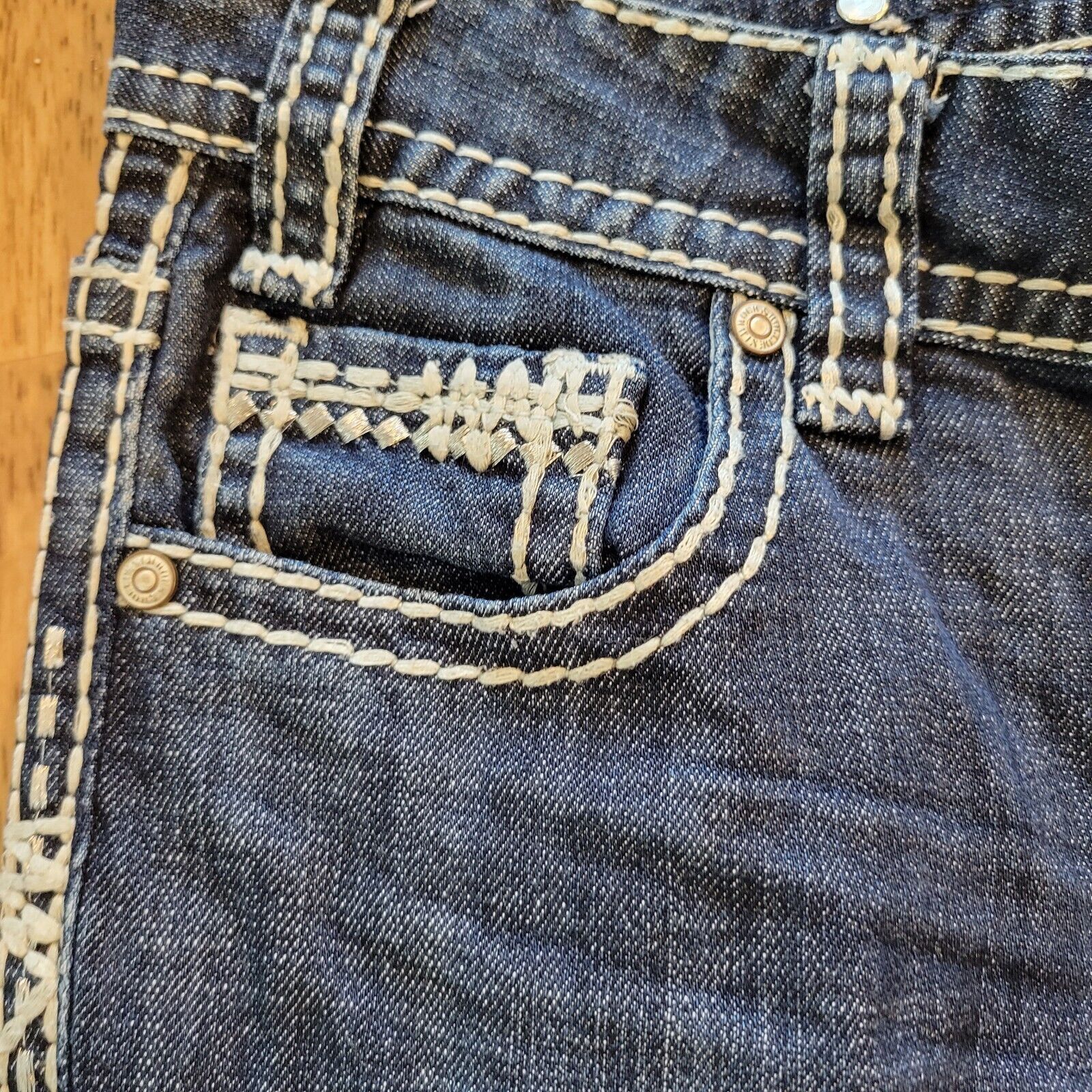 Vintage Rock & Roll Jeans Womens 26 x 34 Original Low Rise Size 26" / US 2 / IT 38 - 10 Thumbnail