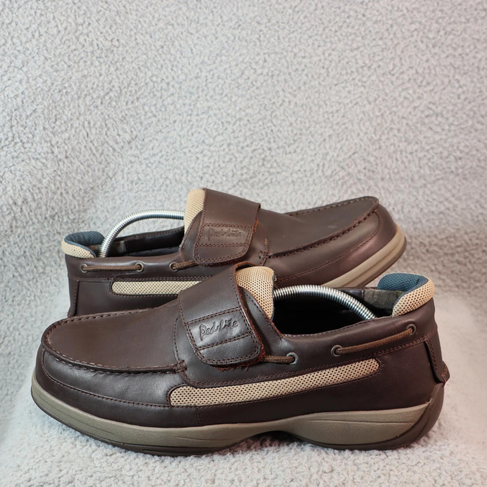 Other Ped-lite Men 13 Wide 10200 Neuropathy Deck Shoes Leather Size US 13 / EU 46 - 1 Thumbnail