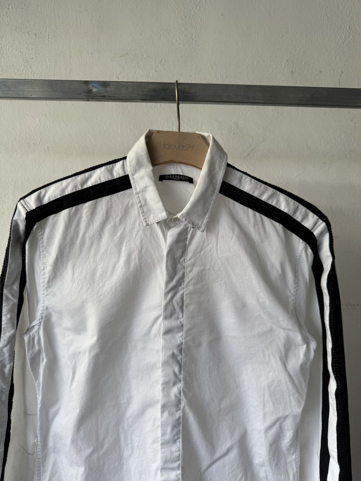 Balmain Balmain Paris Double Black Stripe Button Up Shirt Size US S / EU 44-46 / 1 - 4 Thumbnail