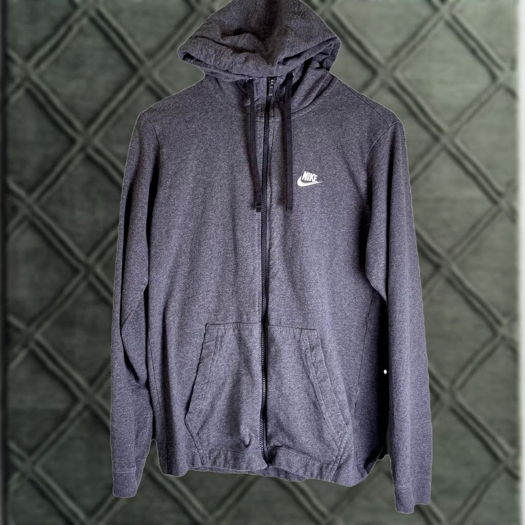 Nike Nike Hoodie Mens Medium Full-Zip Hooded Jacket Gray Sportswear, Nike Dri-FIT, Reg Fit, All Seasons, Pockets, Easy Care, Logo 90s Size M / US 6-8 / IT 42-44 - 1 Thumbnail