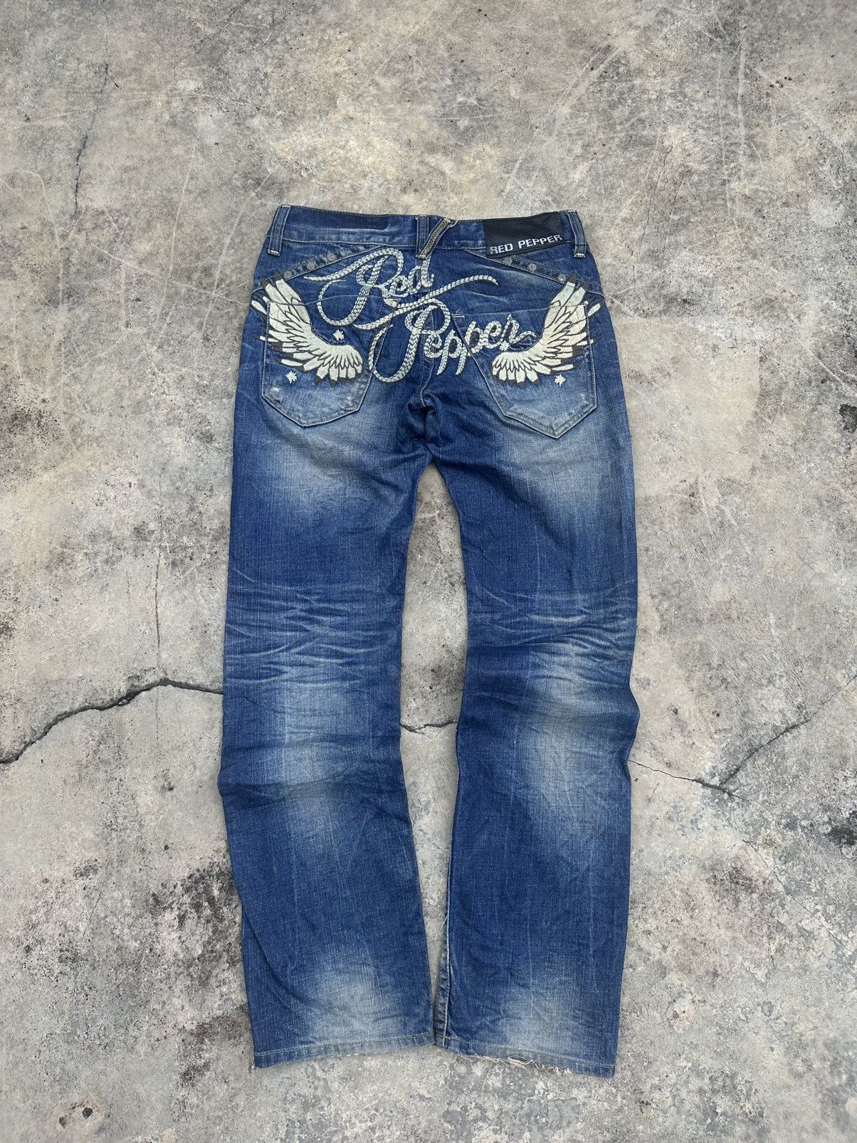 If Six Was Nine 2000s Red Pepper Whisker Jean Size US 33 - 2 Thumbnail