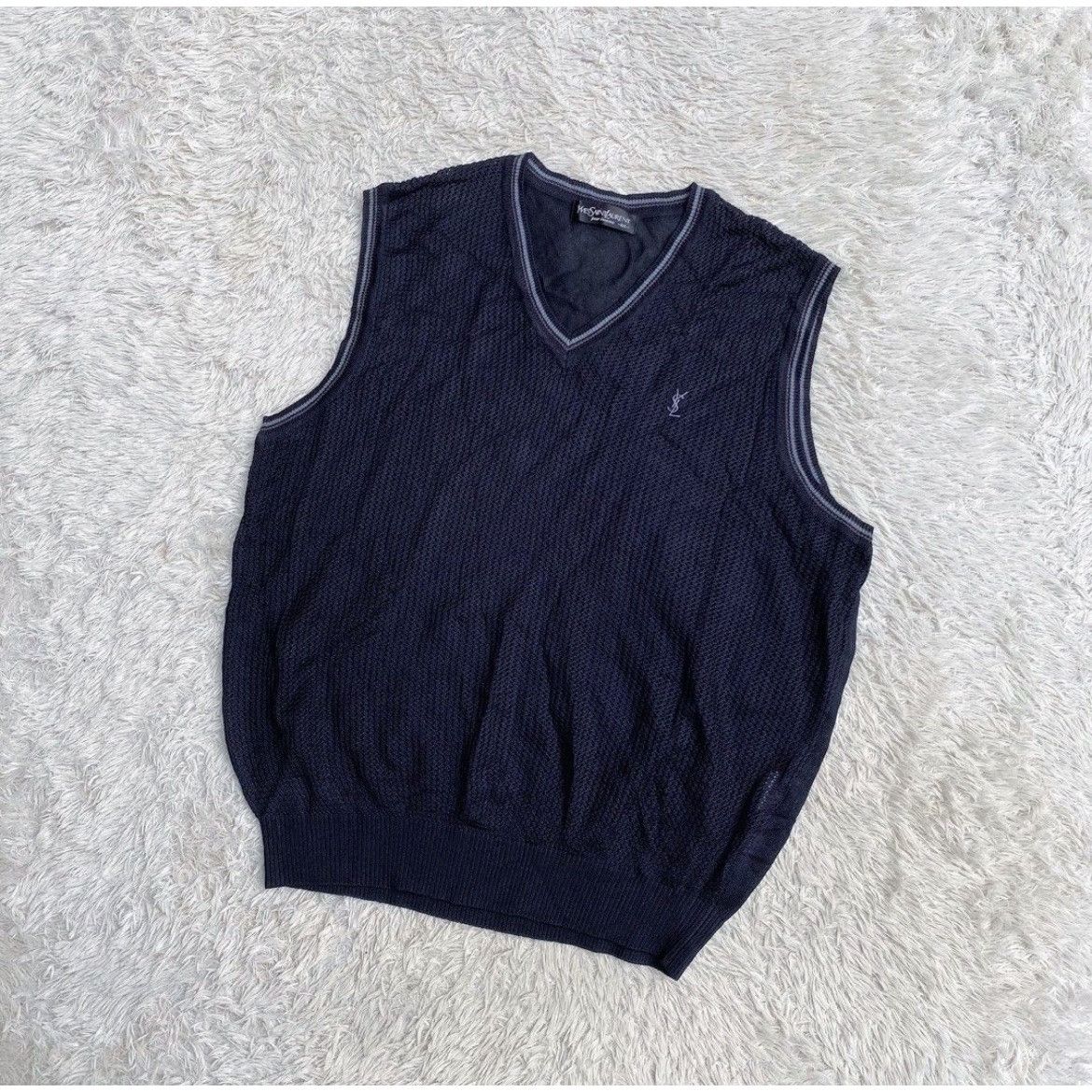 Yves Saint Laurent Vintage Yves Saint Laurent YSL Knit Vest Size US M / EU 48-50 / 2 - 2 Thumbnail
