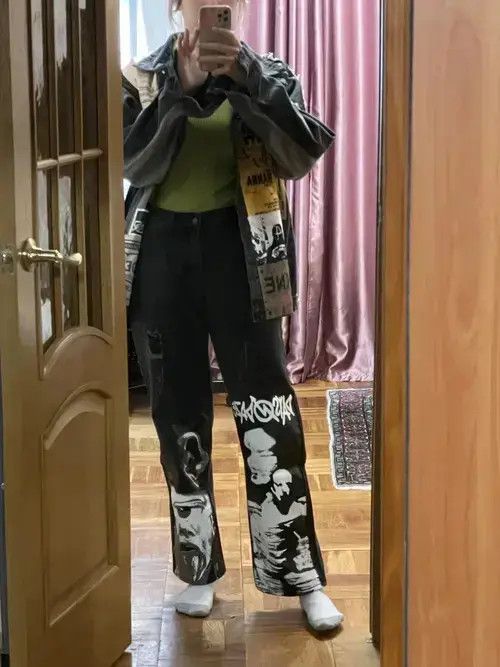 Japanese Brand Gothic Baggy Jeans Size US 32 / EU 48 - 3 Thumbnail
