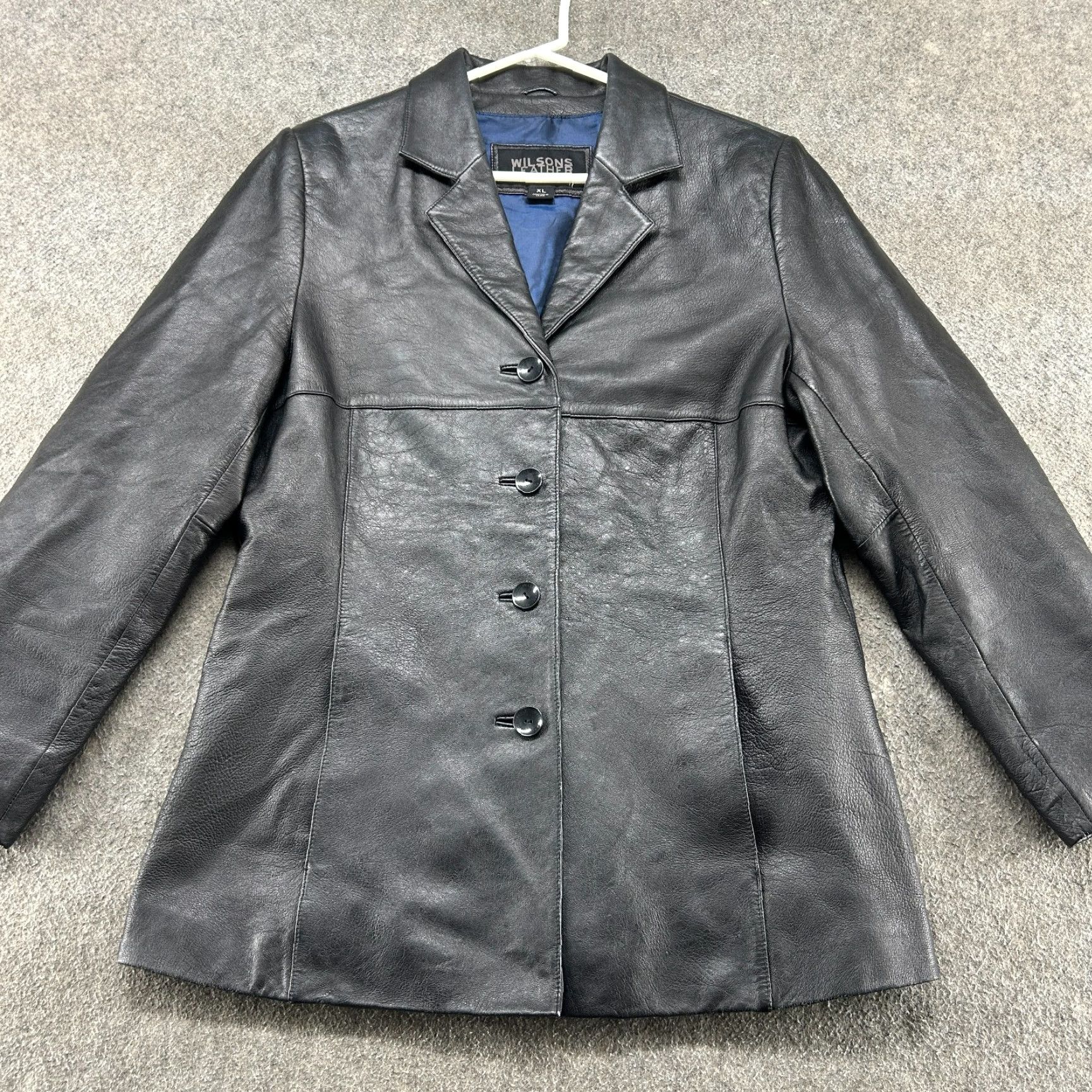 Vintage VINTAGE Wilsons Leather Coat Womens XL Black Pelle Studio Genuine Real Jacket Overcoat Mid-Length Paisley 90s Pockets Lined Outdoor Womens Size XL / US 12-14 / IT 48-50 - 3 Thumbnail
