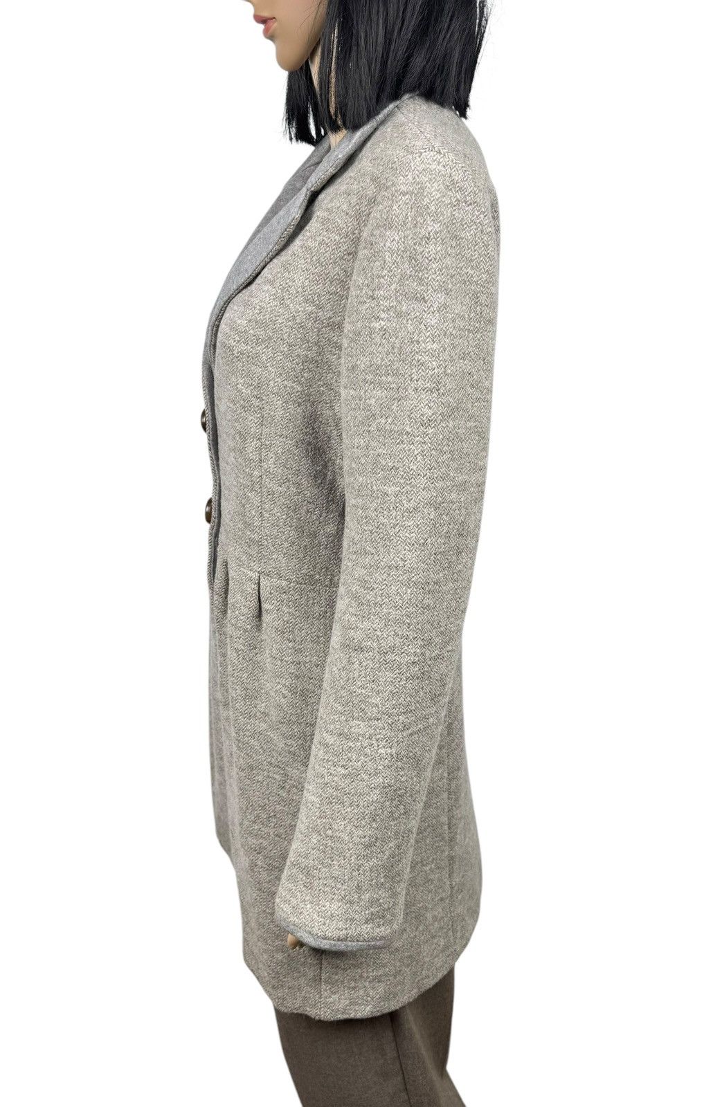 Fabiana Filippi Fabiana Filippi Lana Merino Wool Herringbone Coat size M Size M / US 6-8 / IT 42-44 - 6 Thumbnail