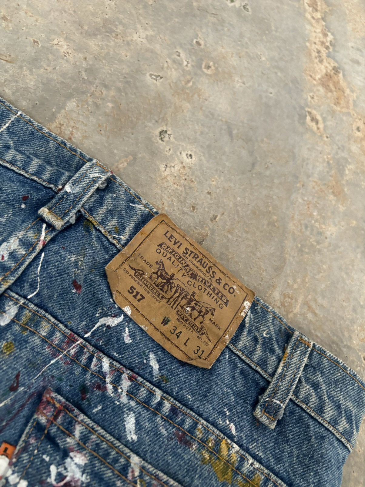 Levi's Vintage Clothing Vintage Levis Orange Tab 517 Painter Art Denim Size US 34 / EU 50 - 9 Thumbnail