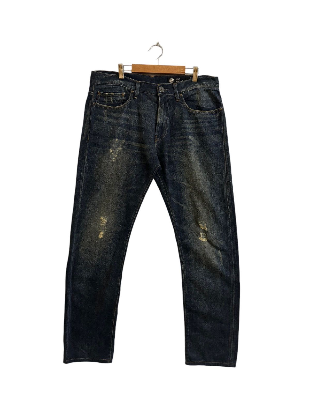 If Six Was Nine × Japanese Brand JAPANESE BRAND BACK NUMBER DISTRESSED DENIM MADE IN JAPAN Size US 34 / EU 50 - 2 Thumbnail