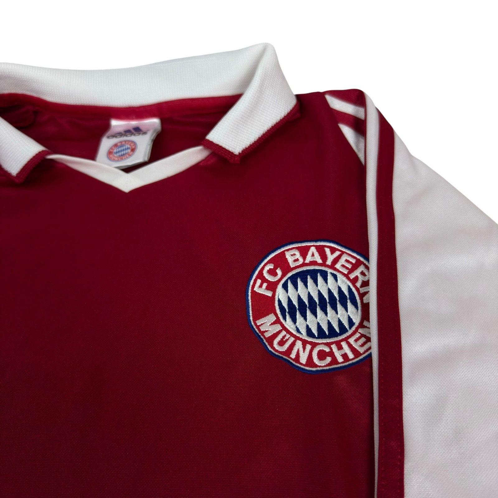 Adidas × Vintage Adidas Men Burgundy White FC Bayern Munich Football Jersey Size US S / EU 44-46 / 1 - 4 Thumbnail