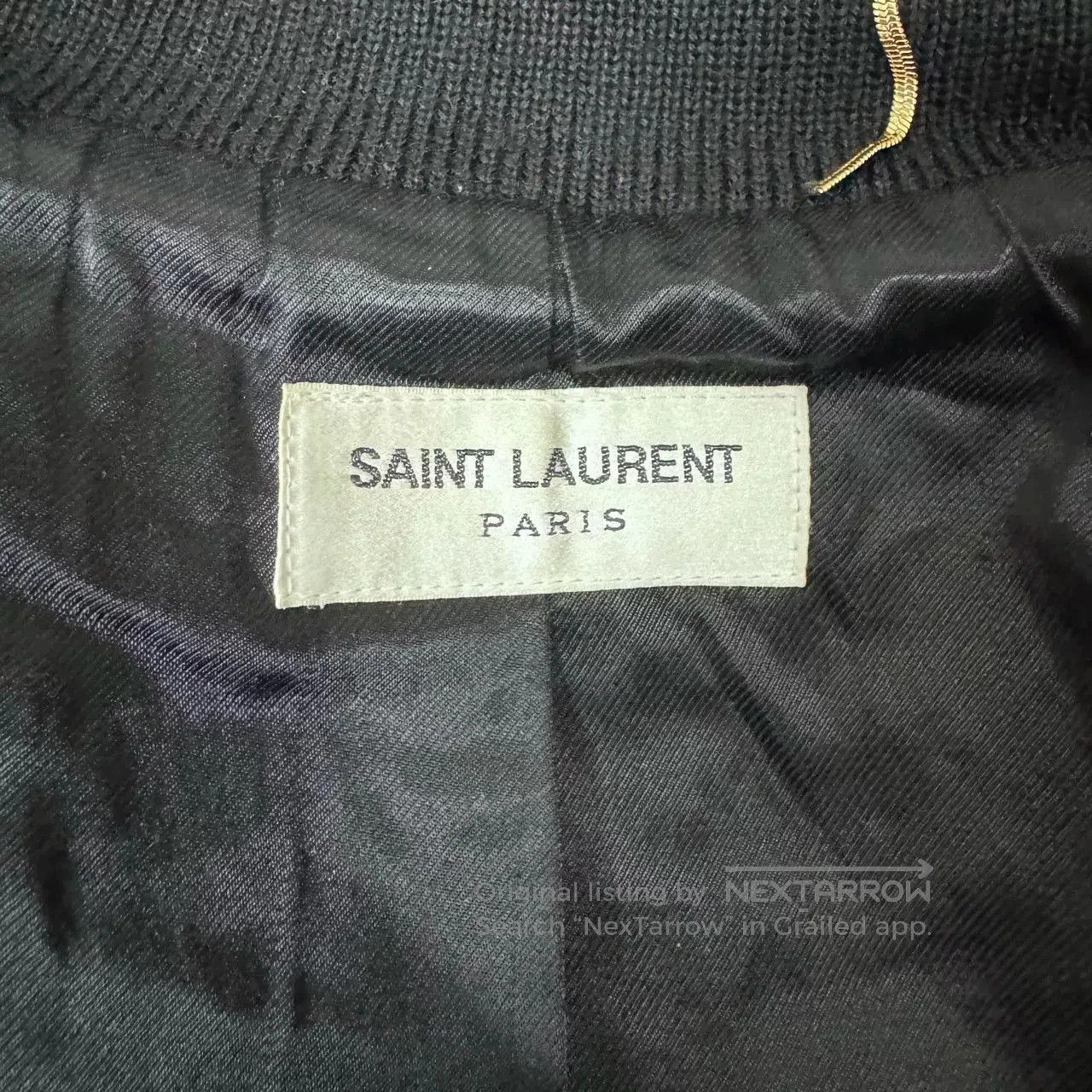 Saint Laurent Paris Saint Laurent Black Varsity Leather Jacket. Size US M / EU 48-50 / 2 - 6 Thumbnail
