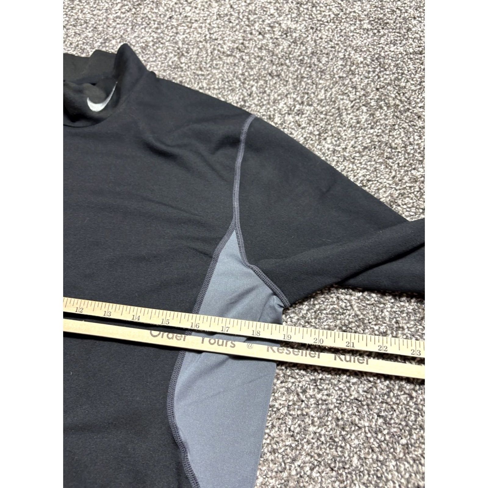 Nike Nike Pro Combat Shirt Mens Black Dri-Fit Fleece Lined Mock Neck Long Sleeve Pullover Activewear Casual Regular Fit Size US M / EU 48-50 / 2 - 5 Thumbnail