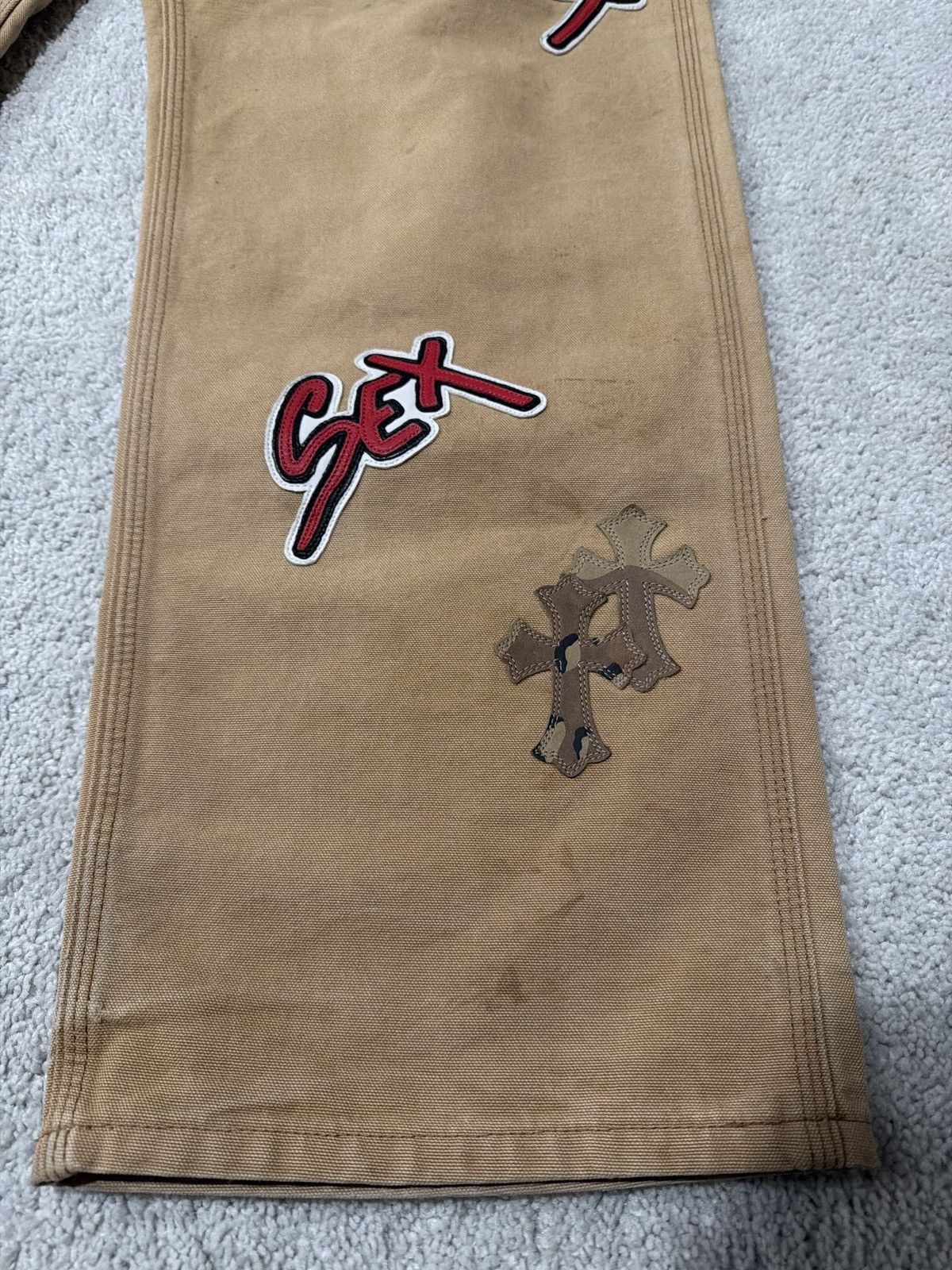 Chrome Hearts Chrome Hearts Sex Records Carhartt Tan Carpenter Pants Size US 34 / EU 50 - 3 Thumbnail