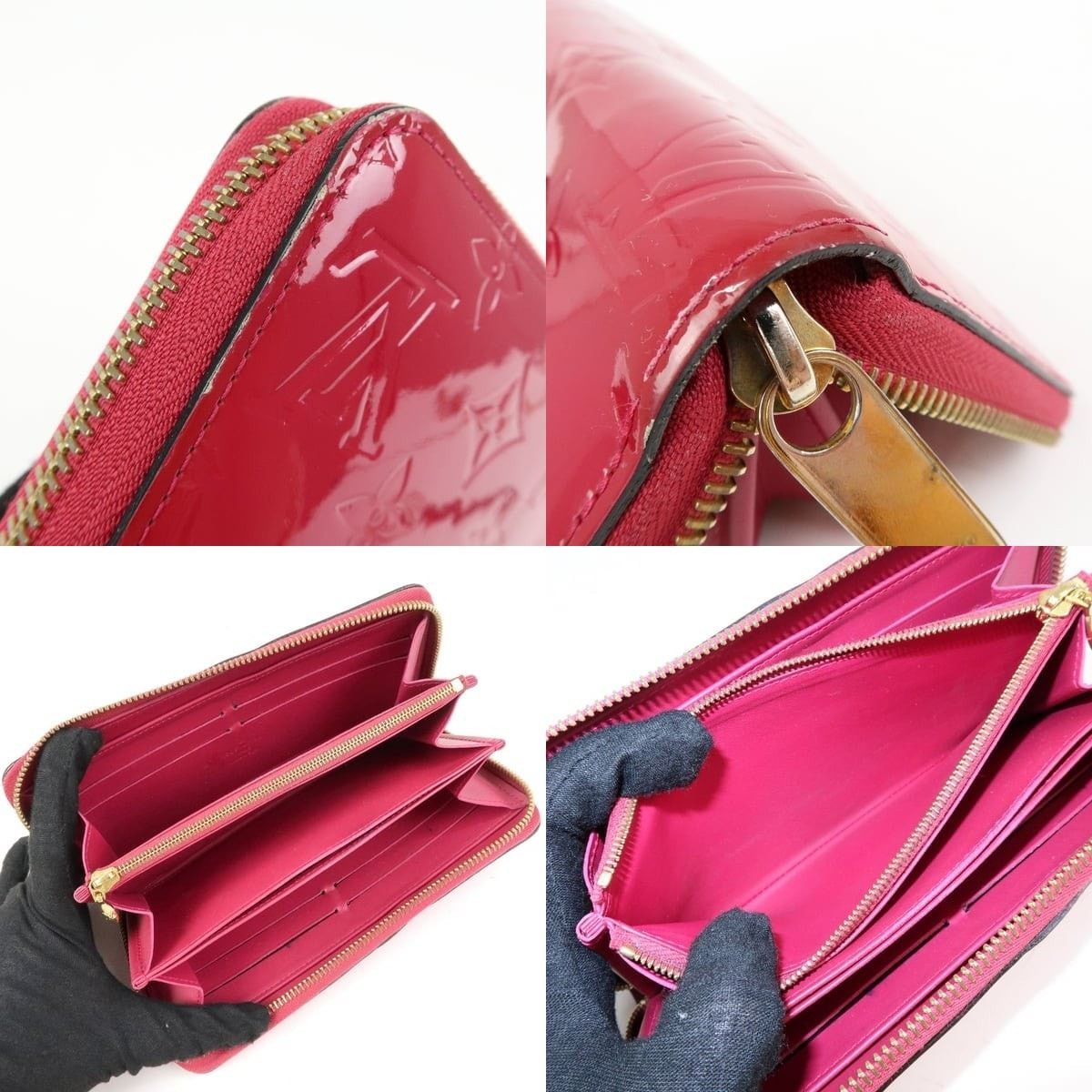 Louis Vuitton Louis Vuitton Monogram Vernis Zippy Wallet Patent Pink Size ONE SIZE - 6 Thumbnail