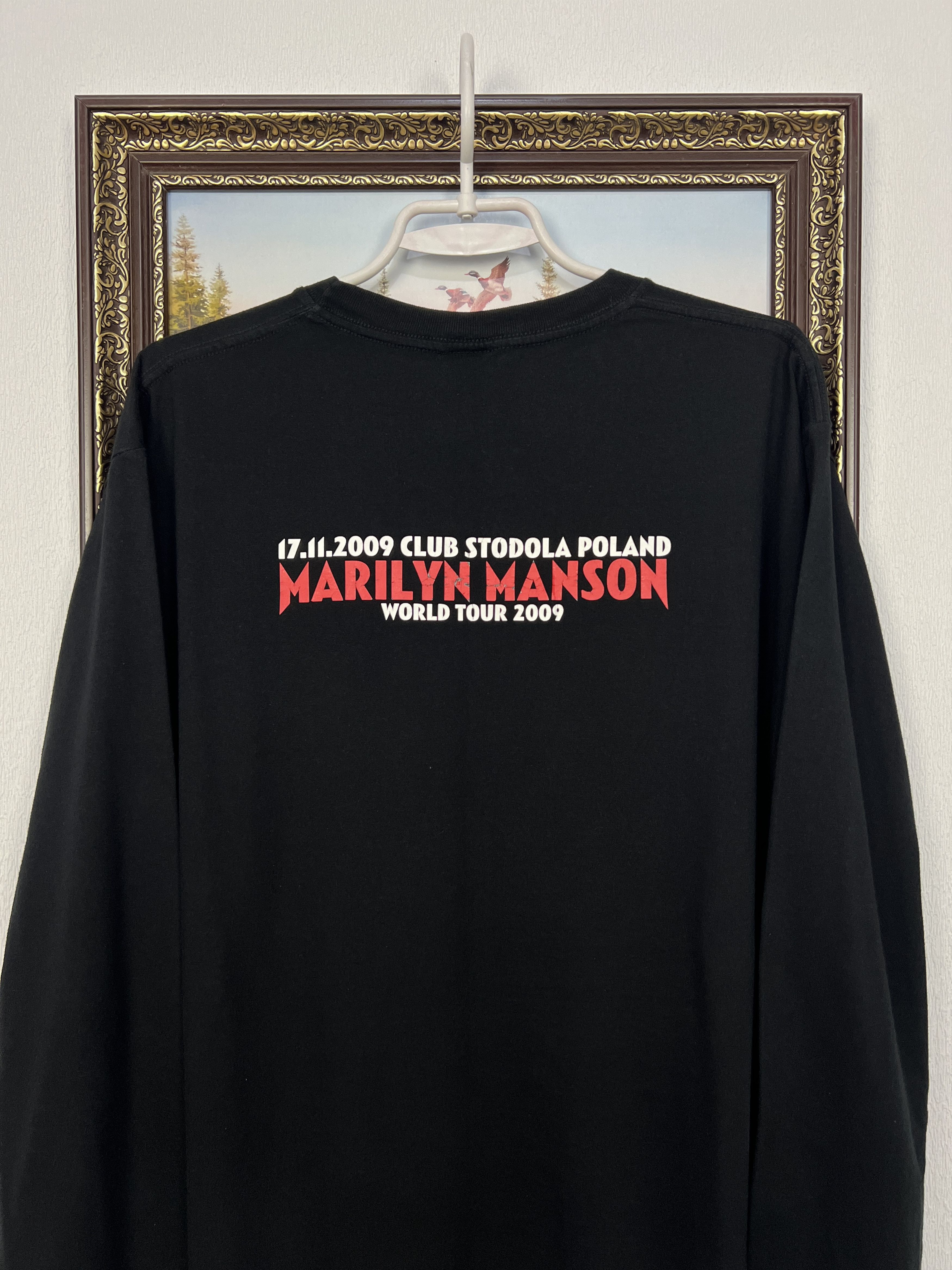 Vintage Vintage 2000's Marilyn Manson Eagle Goth Metal Shirt Size US L / EU 52-54 / 3 - 8 Thumbnail