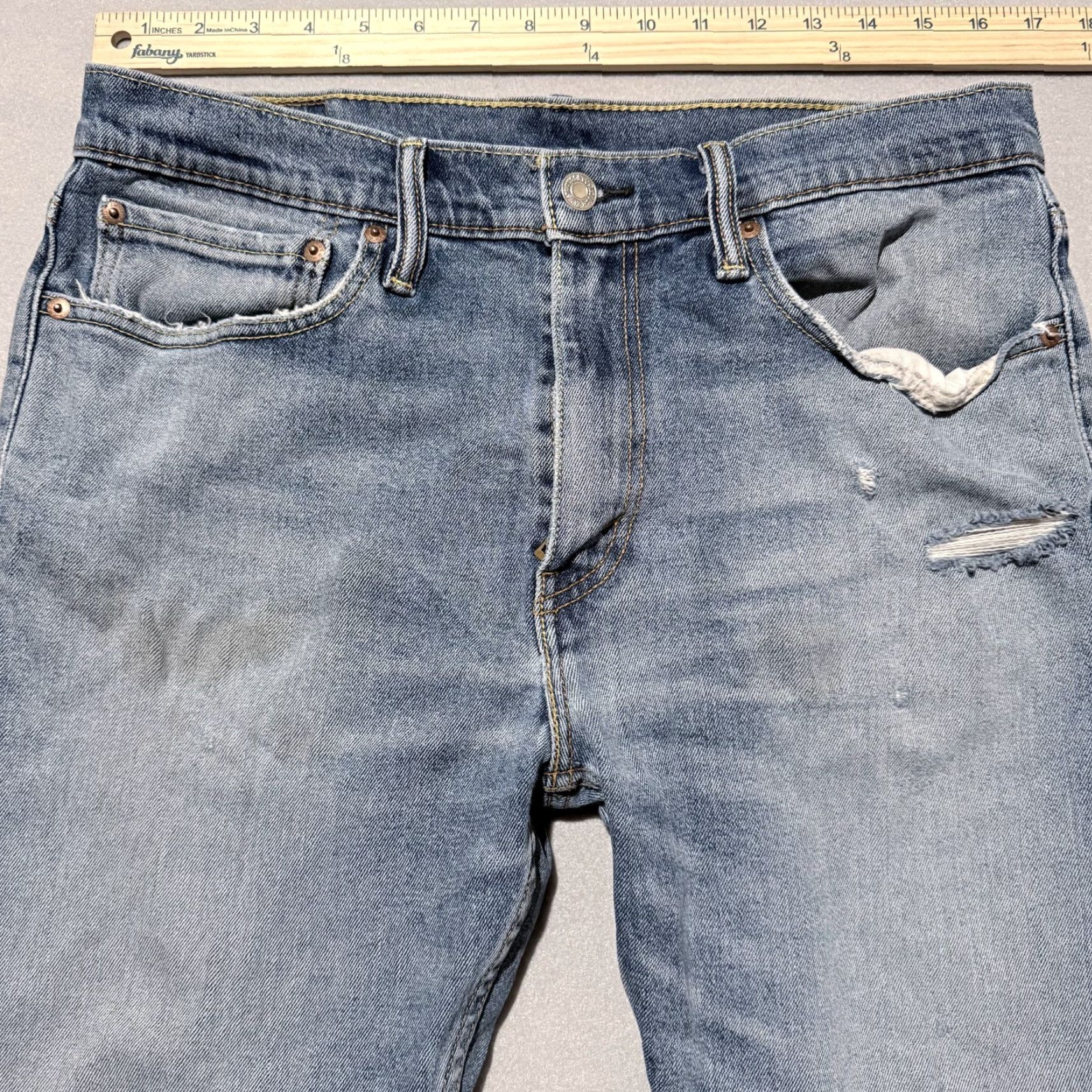 Levi's Levi's 512 Jeans Men's 34X30 Blue Denim Slim Skinny Slim Zip Fly - Stains Size US 34 / EU 50 - 3 Thumbnail