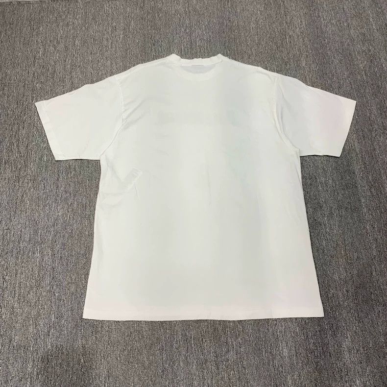 Balenciaga Balenciaga White destroyed logo short sleeve Size US XXS / EU 40 - 2 Thumbnail