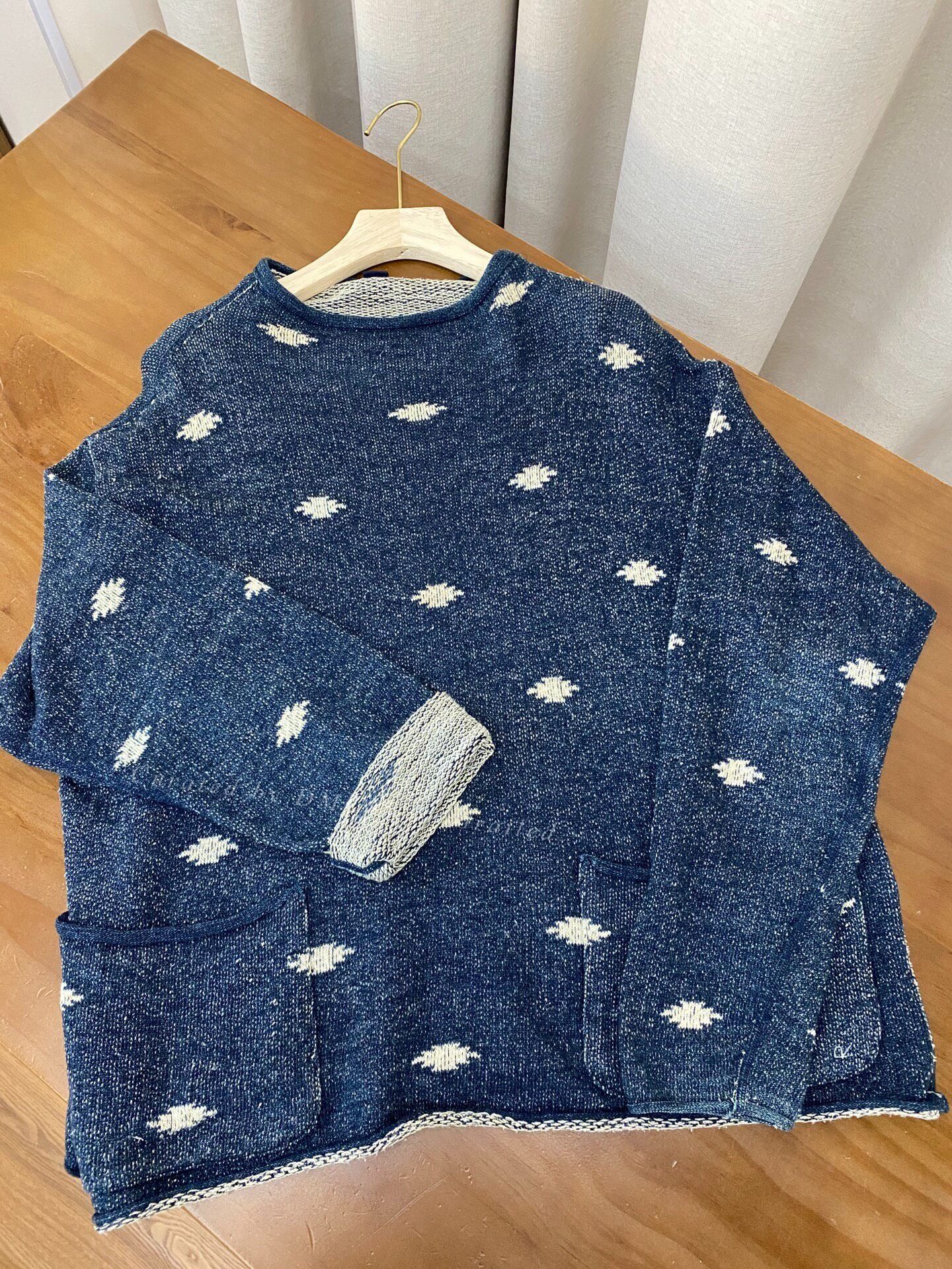 45rpm 45R Indigo Dyed Rolled Edge Knit Size M / US 6-8 / IT 42-44 - 1 Thumbnail