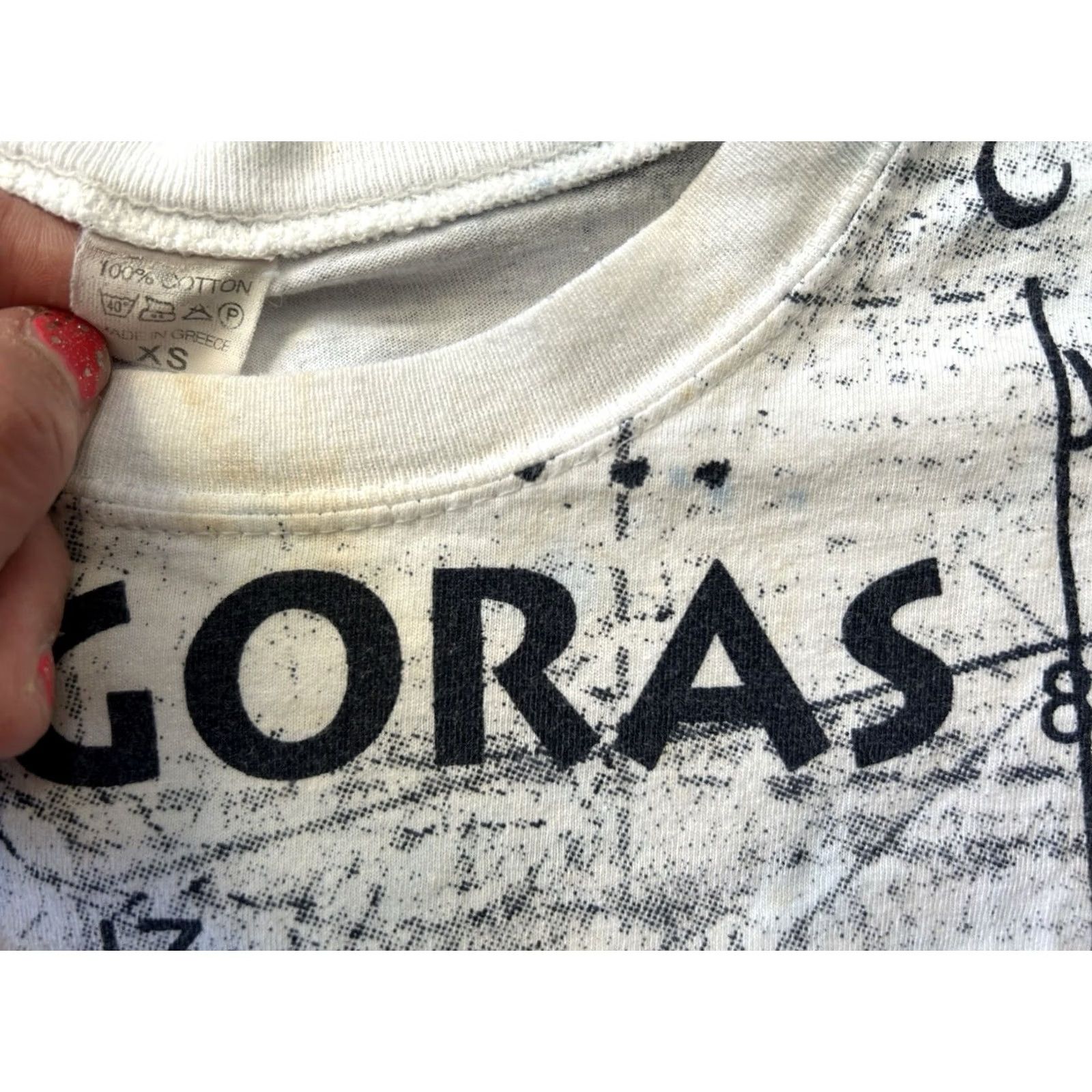 Vintage VINTAGE American Vintage T-Shirt XS White Graphic Print Men 90s Greek Pythagoras “A Bright Brain” Shirt Size US XS / EU 42 / 0 - 4 Thumbnail