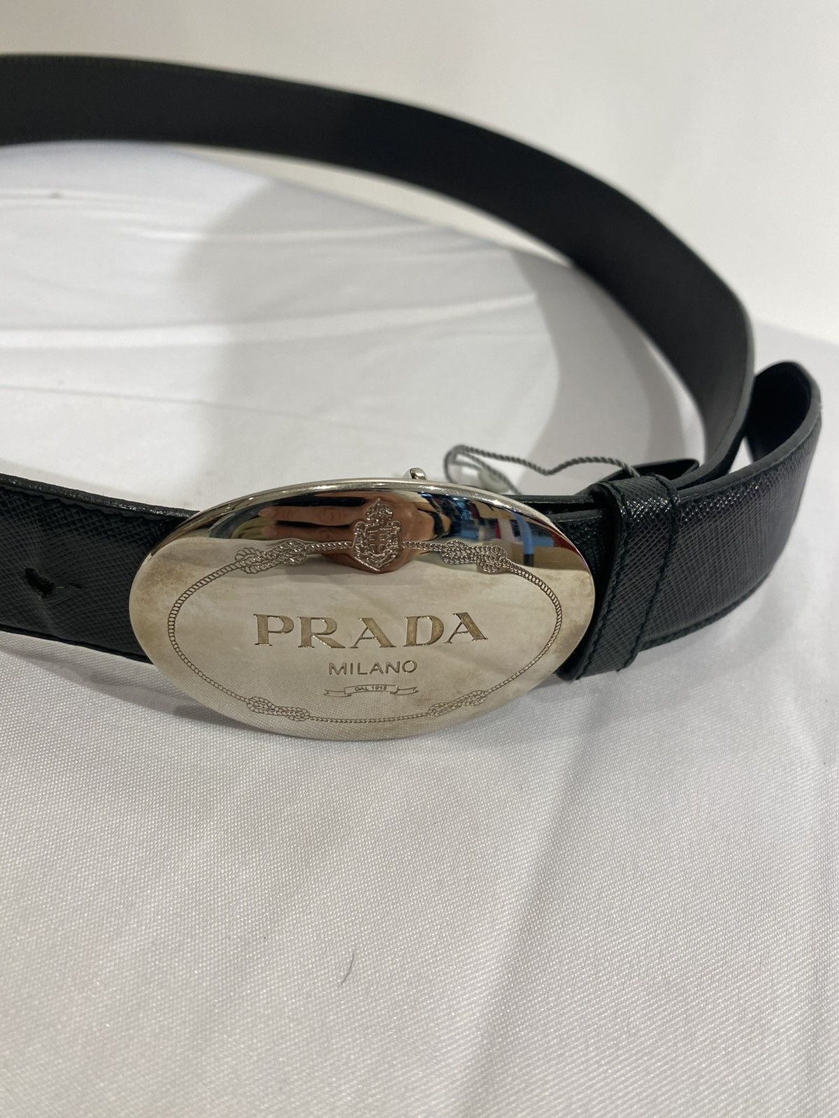 Prada PRADA MILANO LOGO BUCKLED BELT 36 to 40 Size 36 - 3 Thumbnail