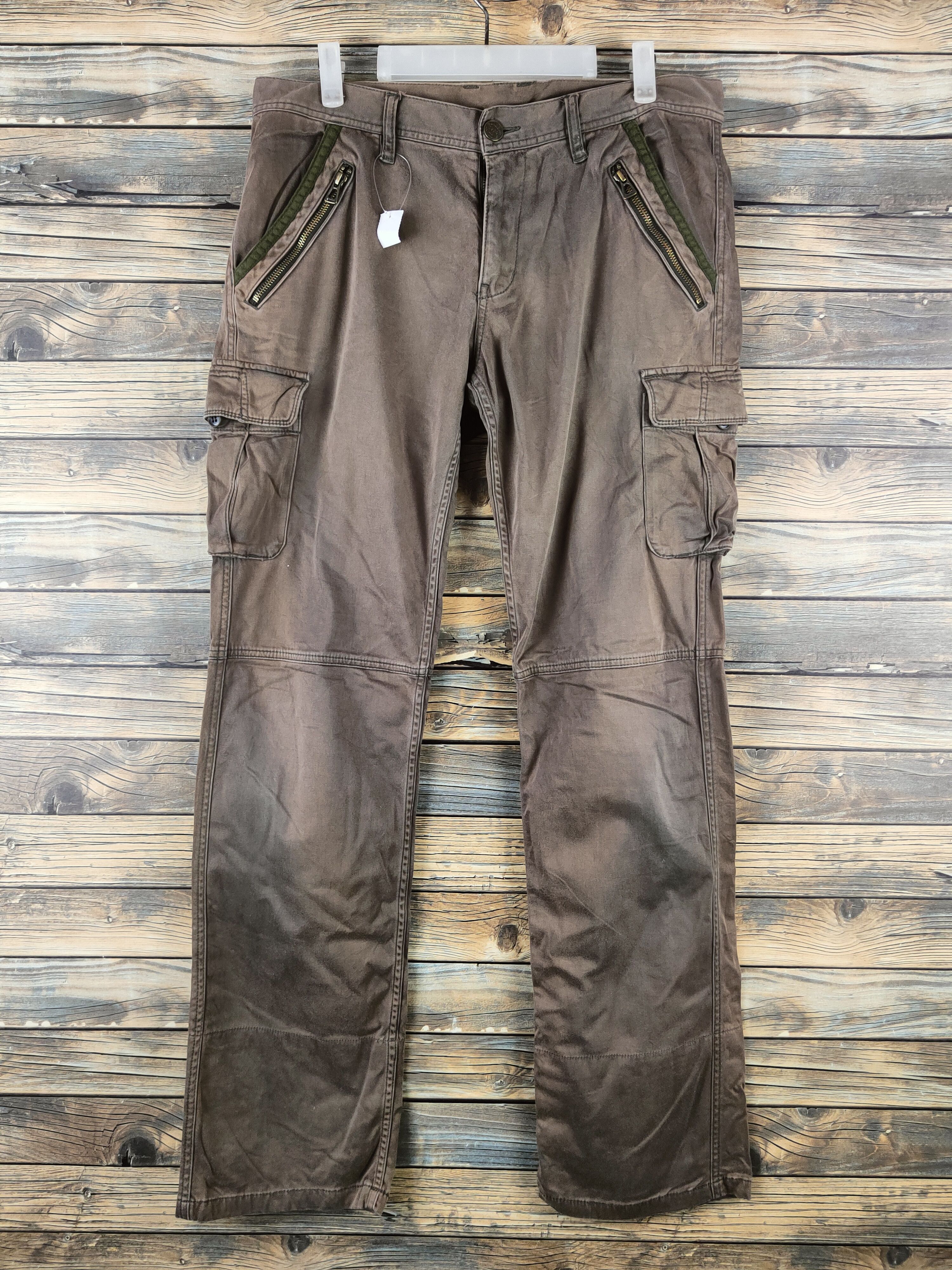 DL Monsieur Nicole Brown Multipocket Cargo Pants #46-352