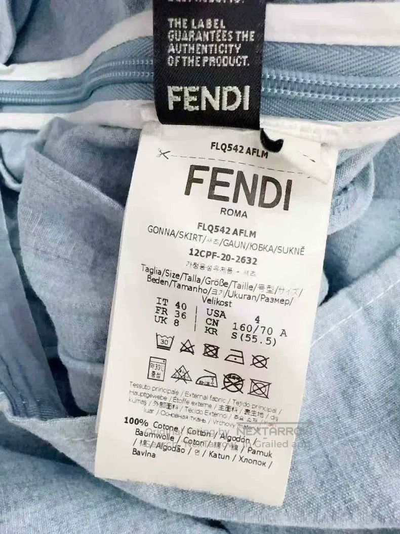 Fendi Fendi Denim Skirt with Vintage Denim Pockets Embroidered L Size 26" / US 2 / IT 38 - 4 Thumbnail